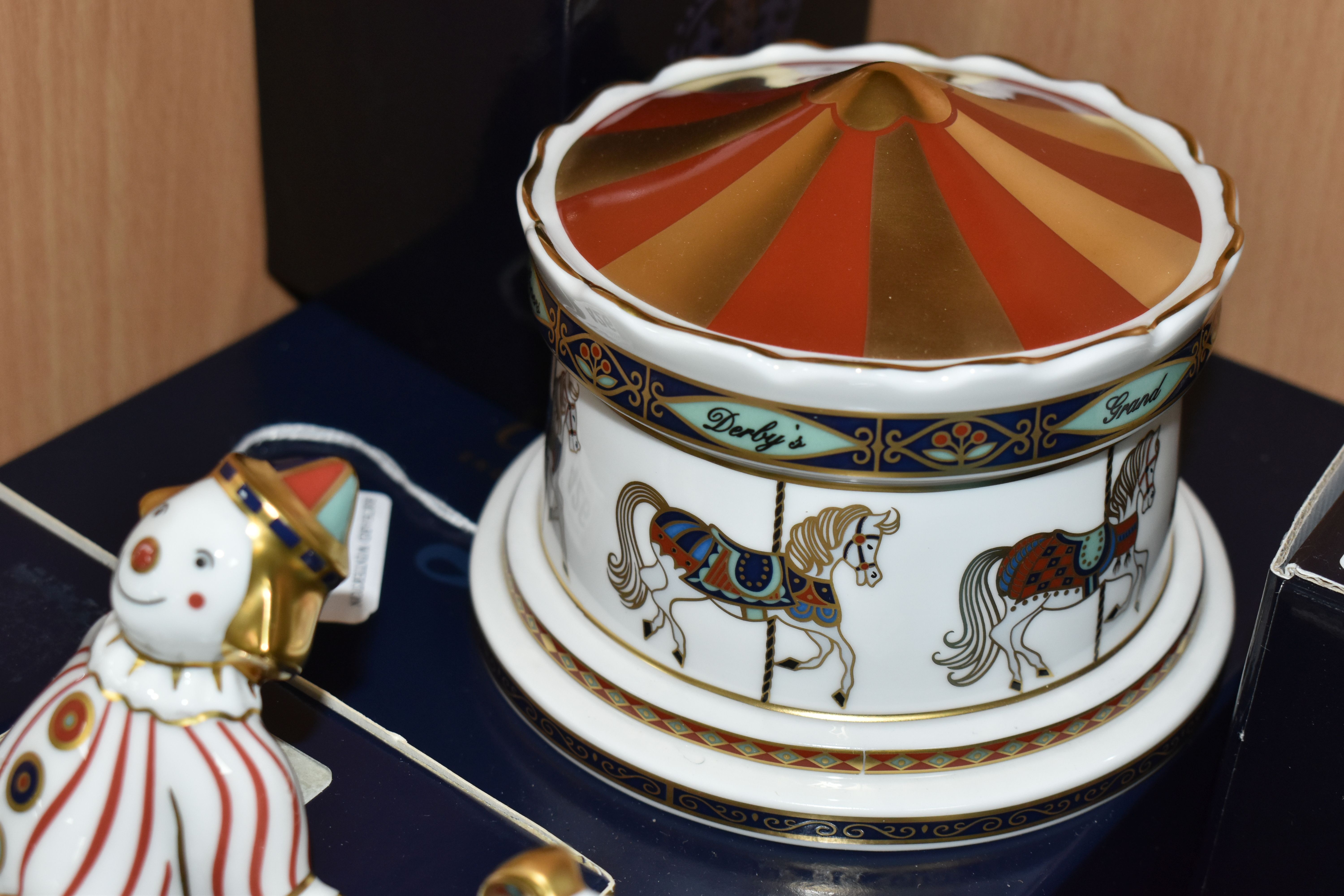 A GROUP OF BOXED ROYAL CROWN DERBY PAPERWEIGHTS AND MONEY BOX, comprising a 'Treasures of - Image 5 of 7