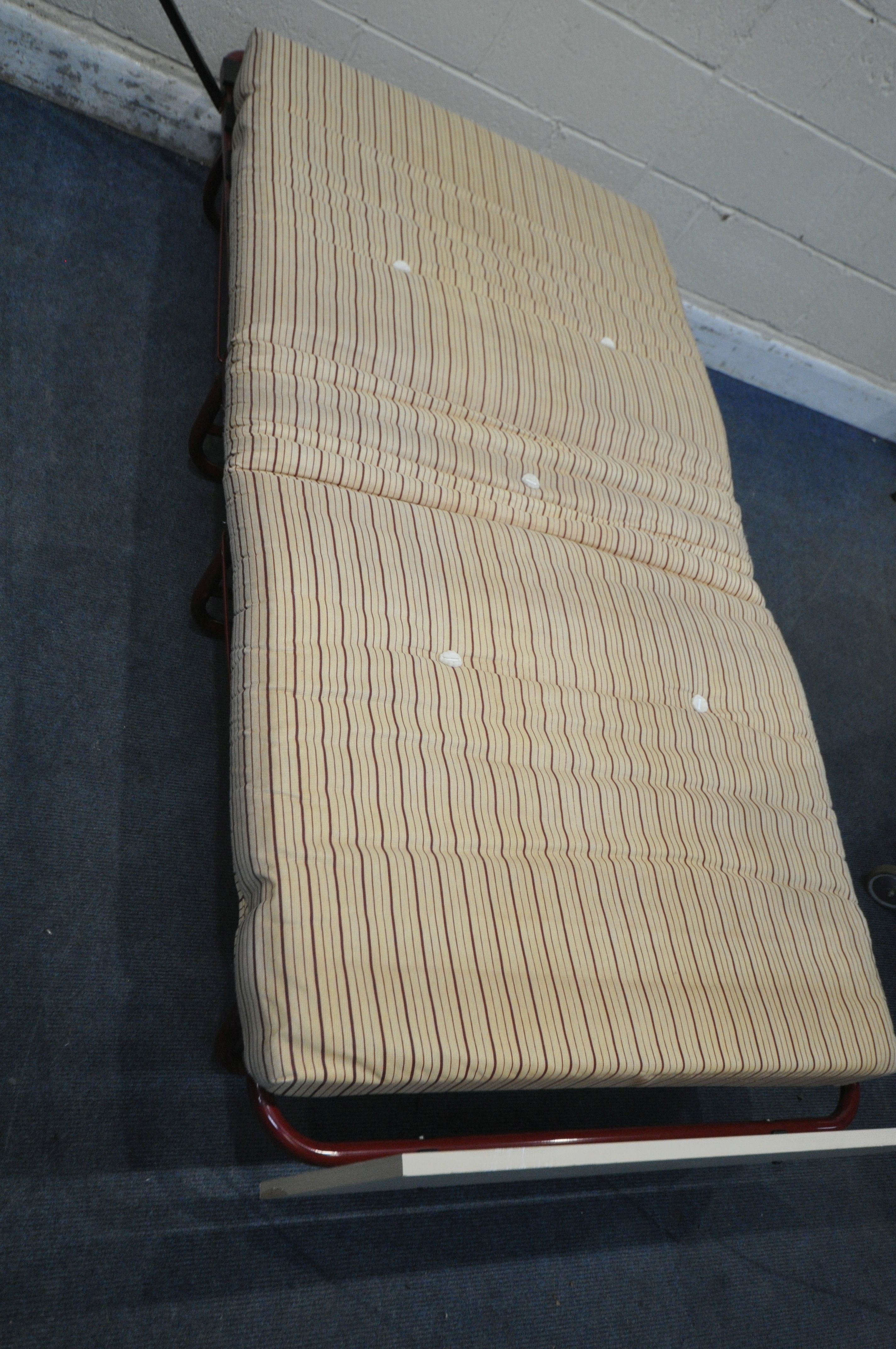 A FOLDING TUBULAR METAL SINGLE GUEST BED (condition report: general signs of usage) - Image 2 of 2