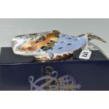 A BOXED ROYAL CROWN DERBY 'OCEANIC WHALE' PAPERWEIGHT, exclusive to The Royal Crown Derby Collectors