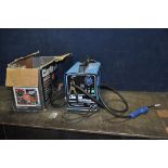 A CLARKE WELD 100E Mk2 MIG WELDING PLANT with original box, torch and earth clamp, spare tips,