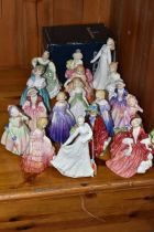 A GROUP OF SEVENTEEN ROYAL DOULTON SMALL LADIES, comprising Sentiments -Happy Anniversary HN4068 (
