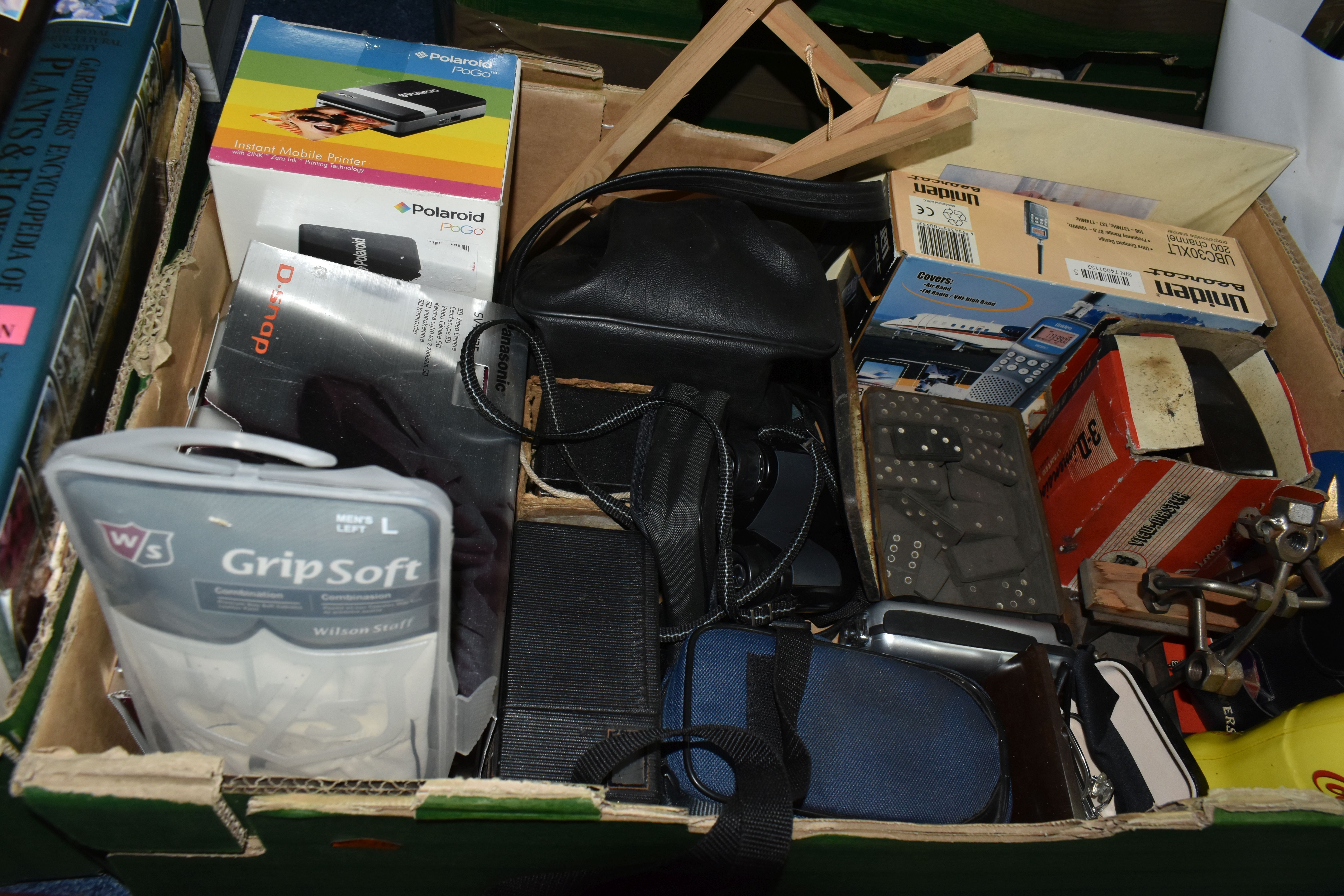 TWO BOXES AND LOOSE, INCLUDING BOOKS, GAMES, PELHAM PUPPET, SHOOTING STICK, a variety of board - Image 7 of 7