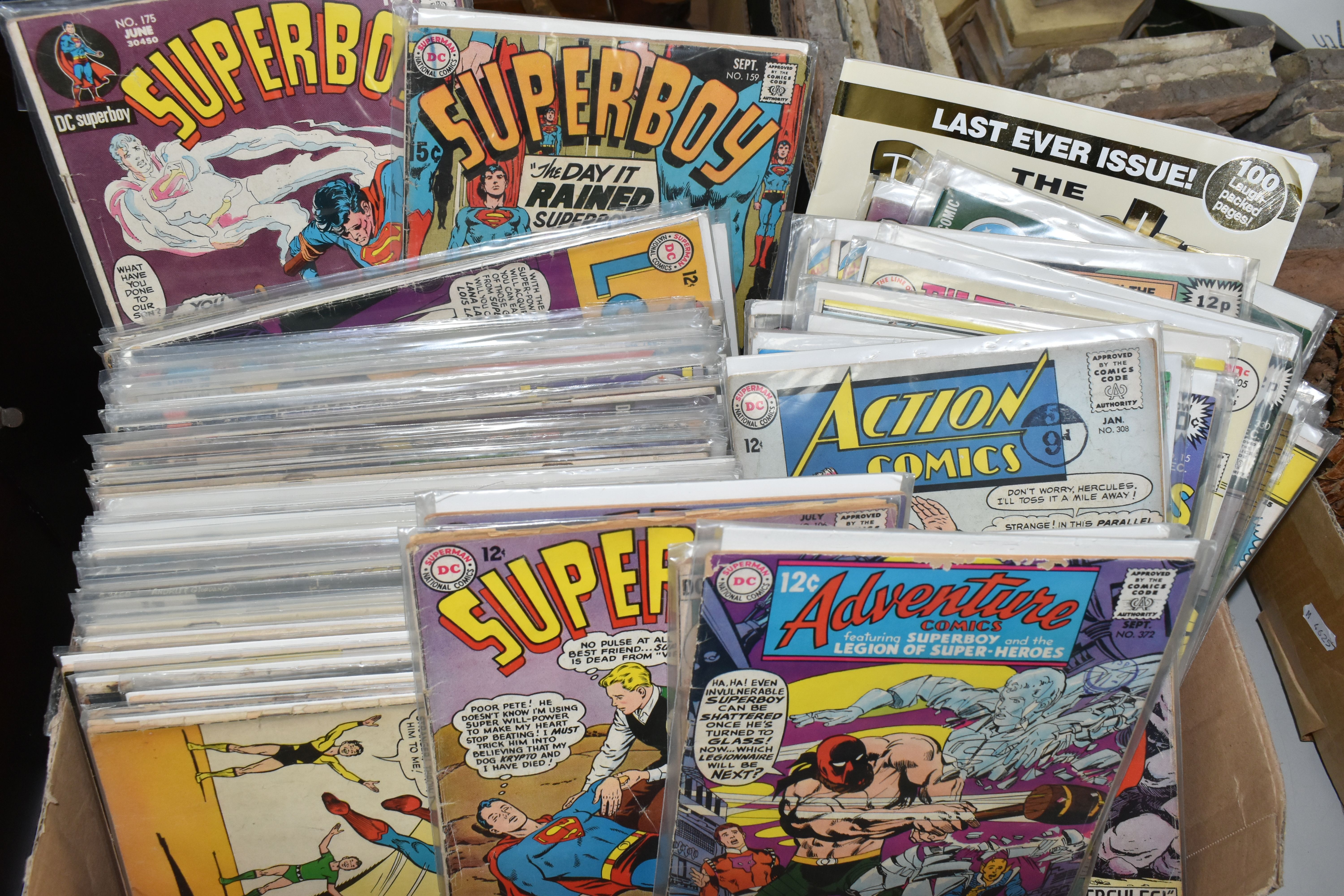 A BOX OF COMICS, almost entirely Superman or Superman related, most comics have cents covers, - Image 4 of 4
