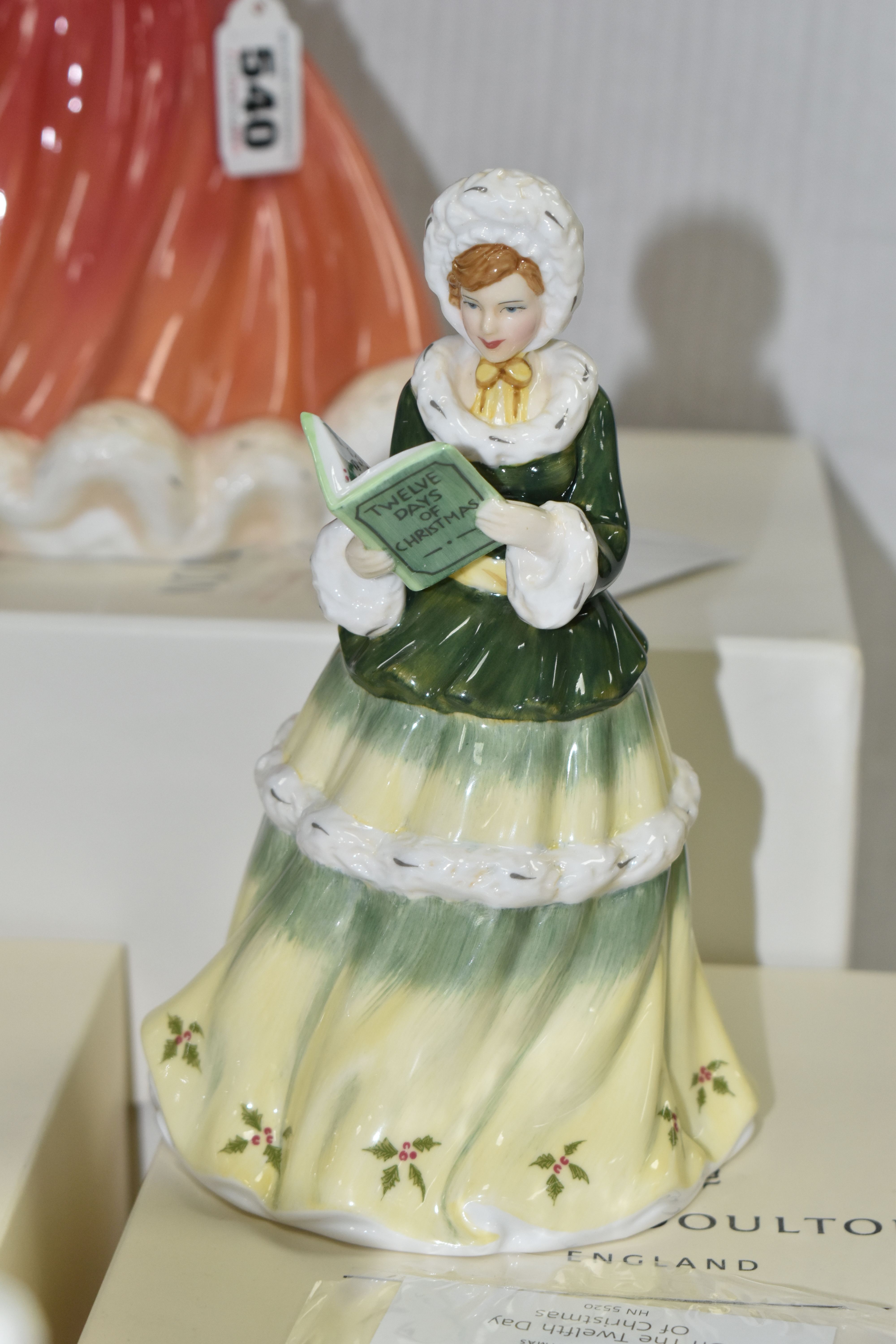 SIX ROYAL DOULTON CHRISTMAS THEMED FIGURINES, comprising Winters Walk HN4689 with certificate, A - Image 4 of 7