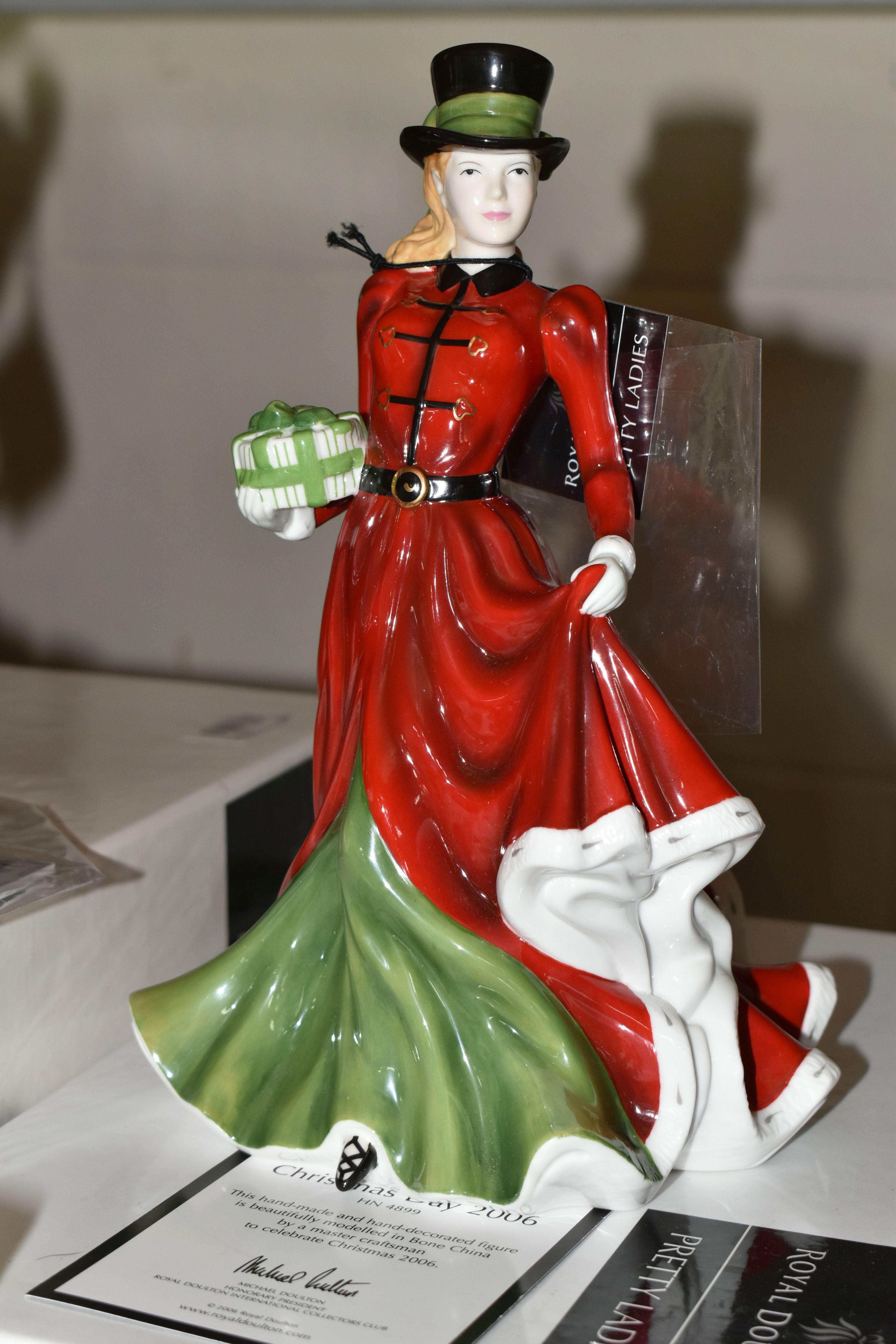 FOUR ROYAL DOULTON CHRISTMAS DAY FIGURINES, comprising 2005 HN4723 with certificate and box, 2006 - Image 5 of 5