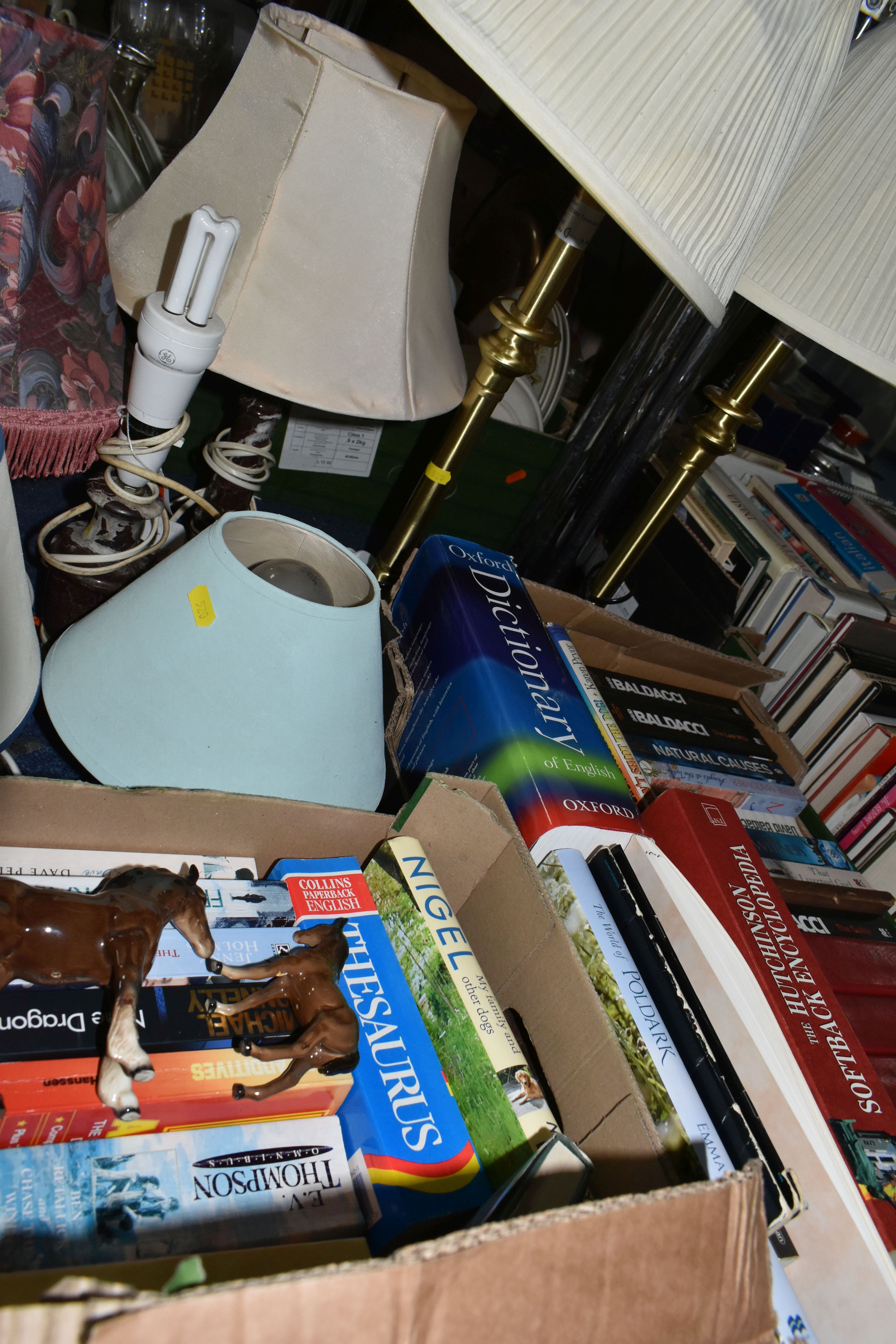 FOUR BOXES INCLUDING A VARIETY OF BOOKS OF ASSORTED GENRES AND MISCELLANEOUS ITEMS ETC, Carnival - Image 5 of 8