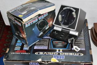 SEGA MEGADRIVE GAMES AND GRANDSTAND ASTRO WARS BOXED, MegaDrive games include The Terminator,