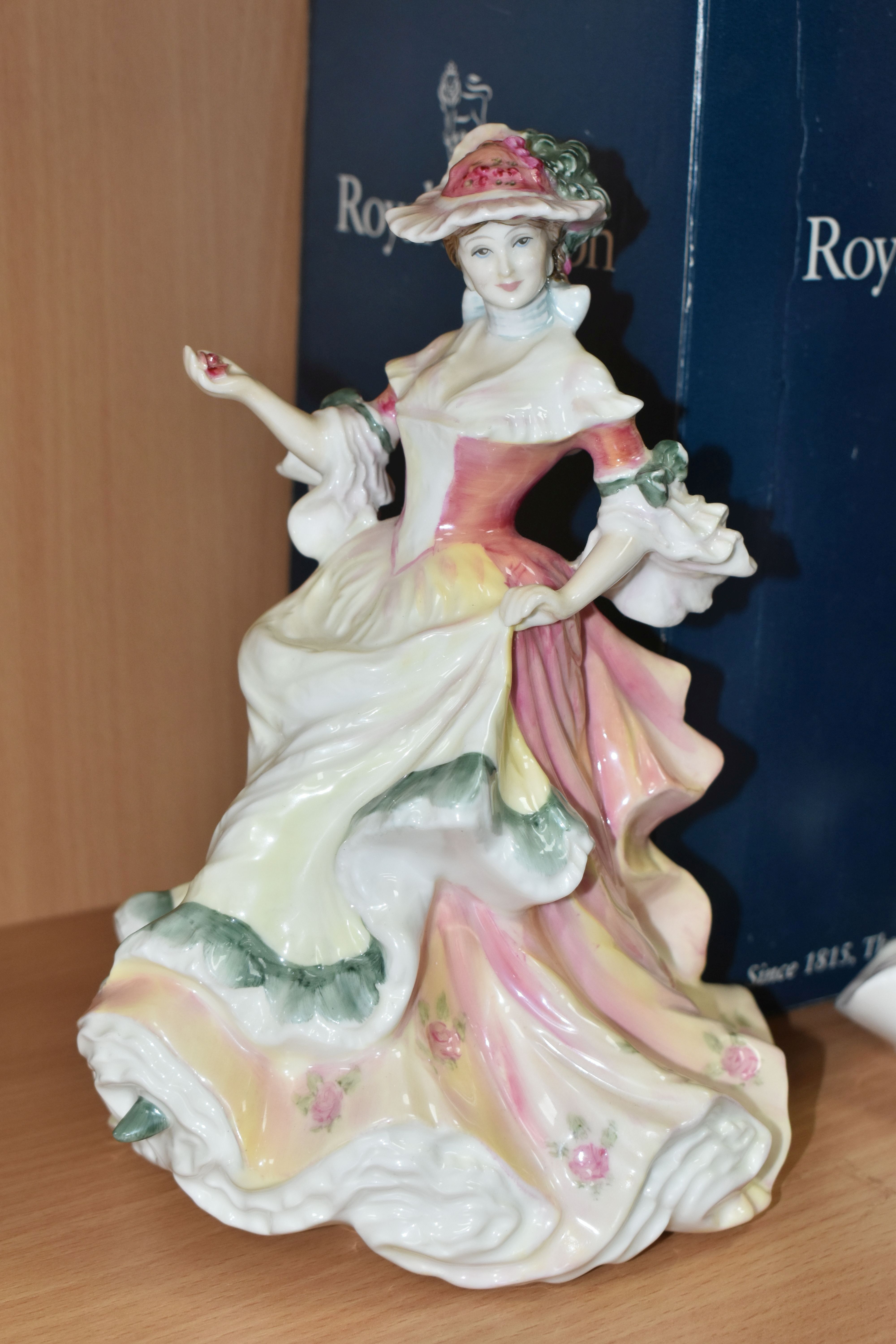 FIVE ROYAL DOULTON FIGURINES, comprising a boxed 'Flowers Of Love' Camellias HN3701 and Rose HN3709, - Image 6 of 7