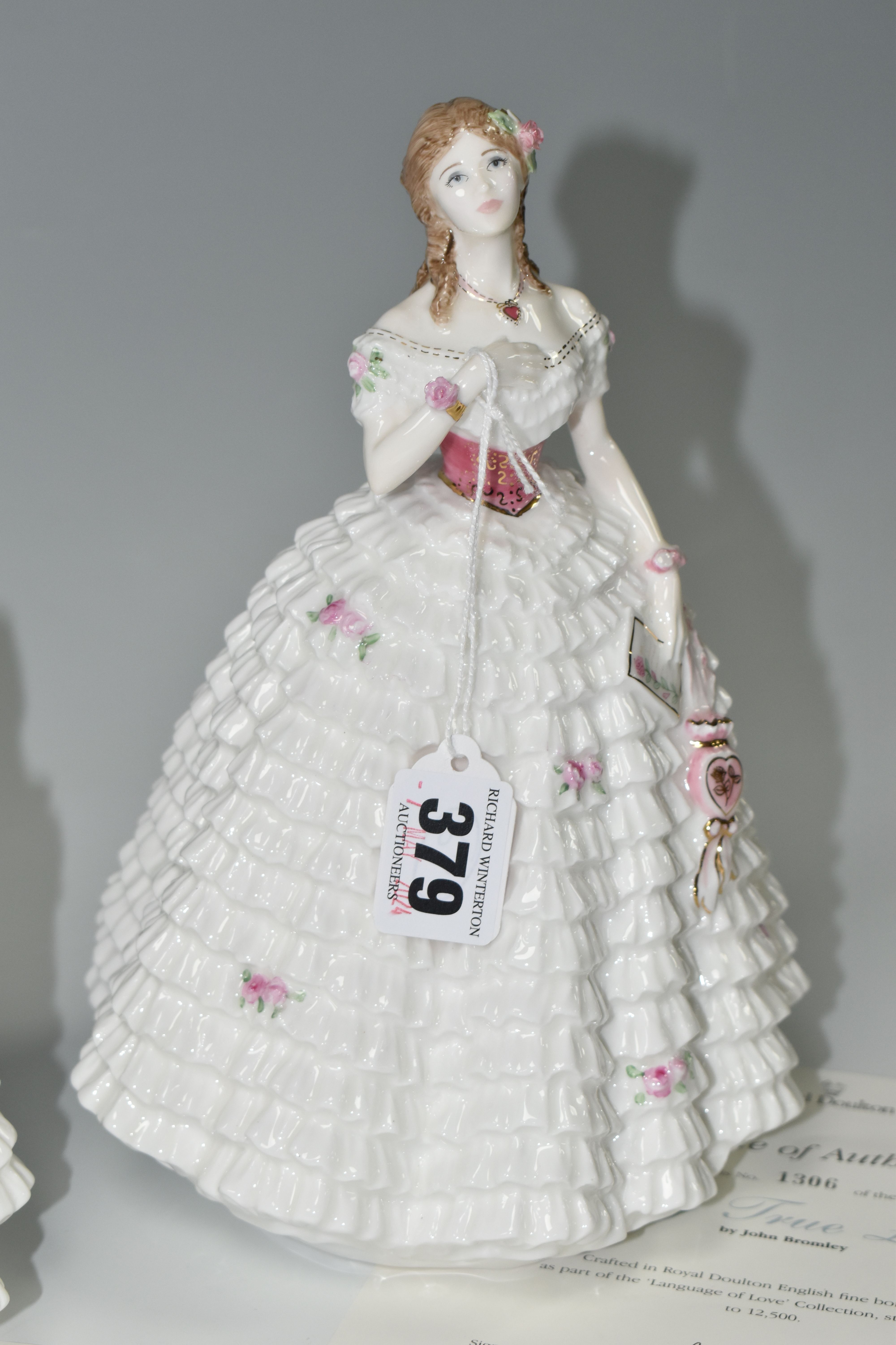 TWO ROYAL DOULTON LIMITED EDITION 'MY TRUE LOVE' FIGURINES, HN4001, for Compton & Woodhouse, with - Image 2 of 4