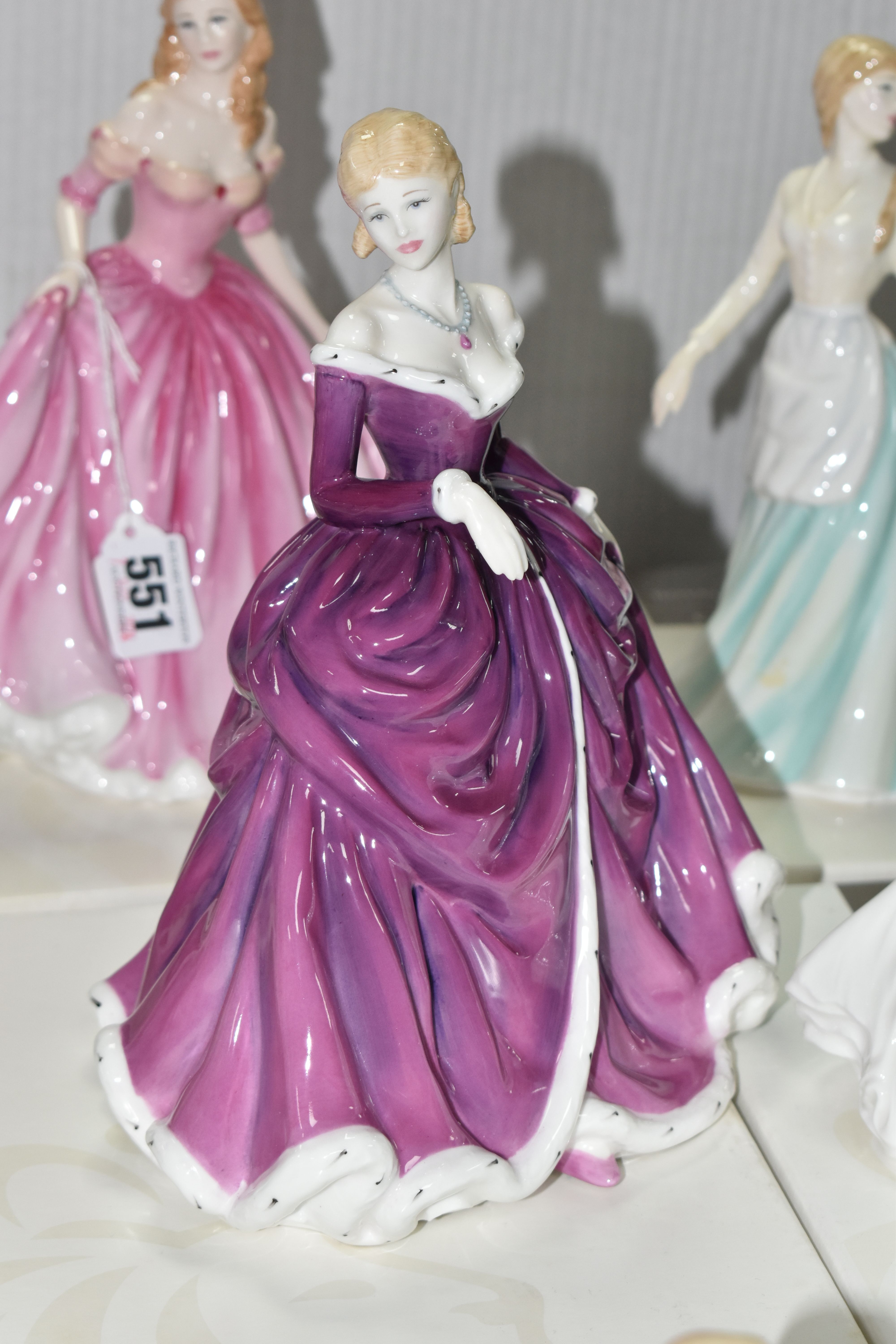 SIX ROYAL DOULTON FIGURINES, to include boxed Classics: Just For You HN4236, Milk Maid HN4305 from - Image 4 of 7