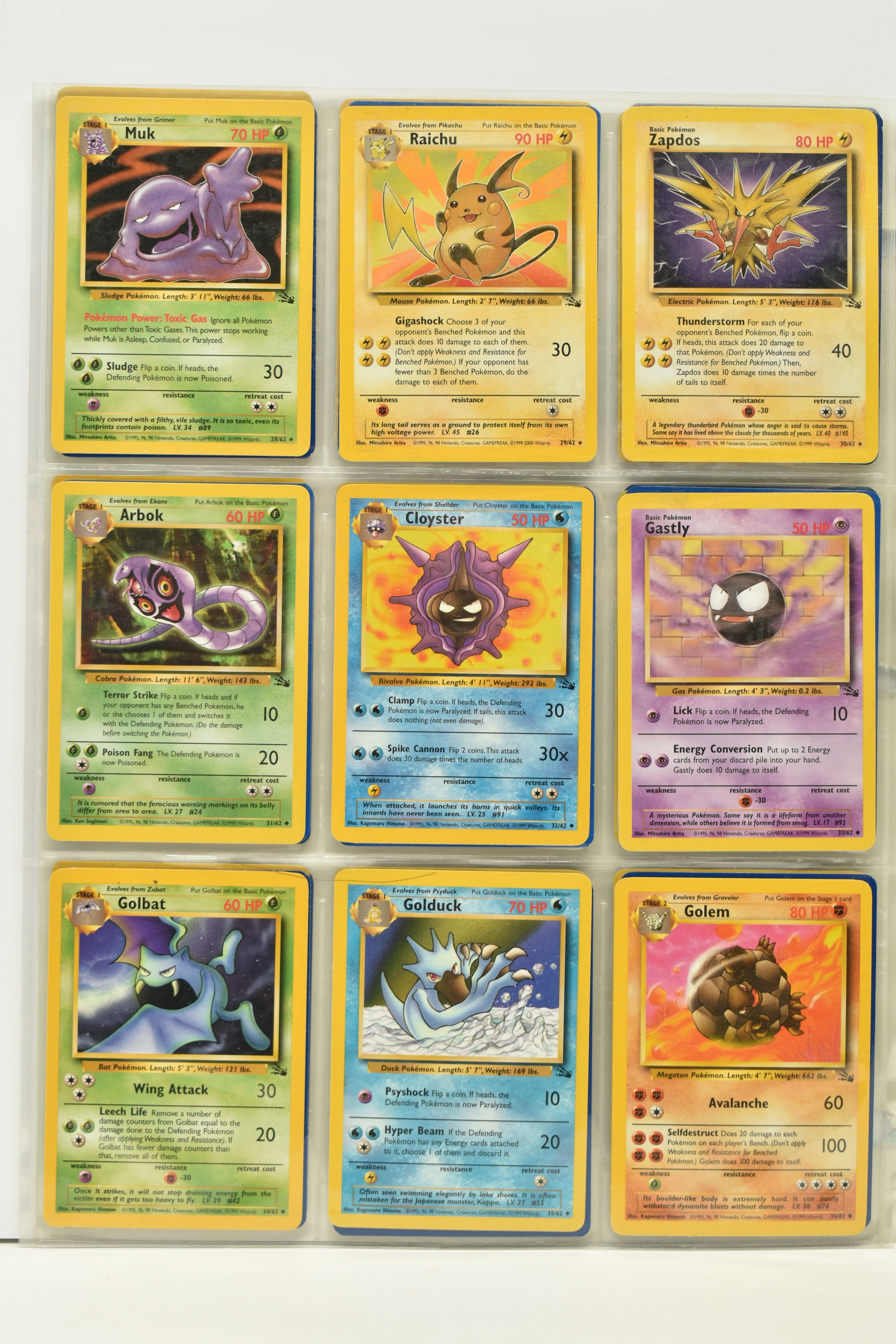 POKEMON COMPLETE FOSSIL SET, all 62 cards are present, no first editions are included, condition - Image 4 of 8