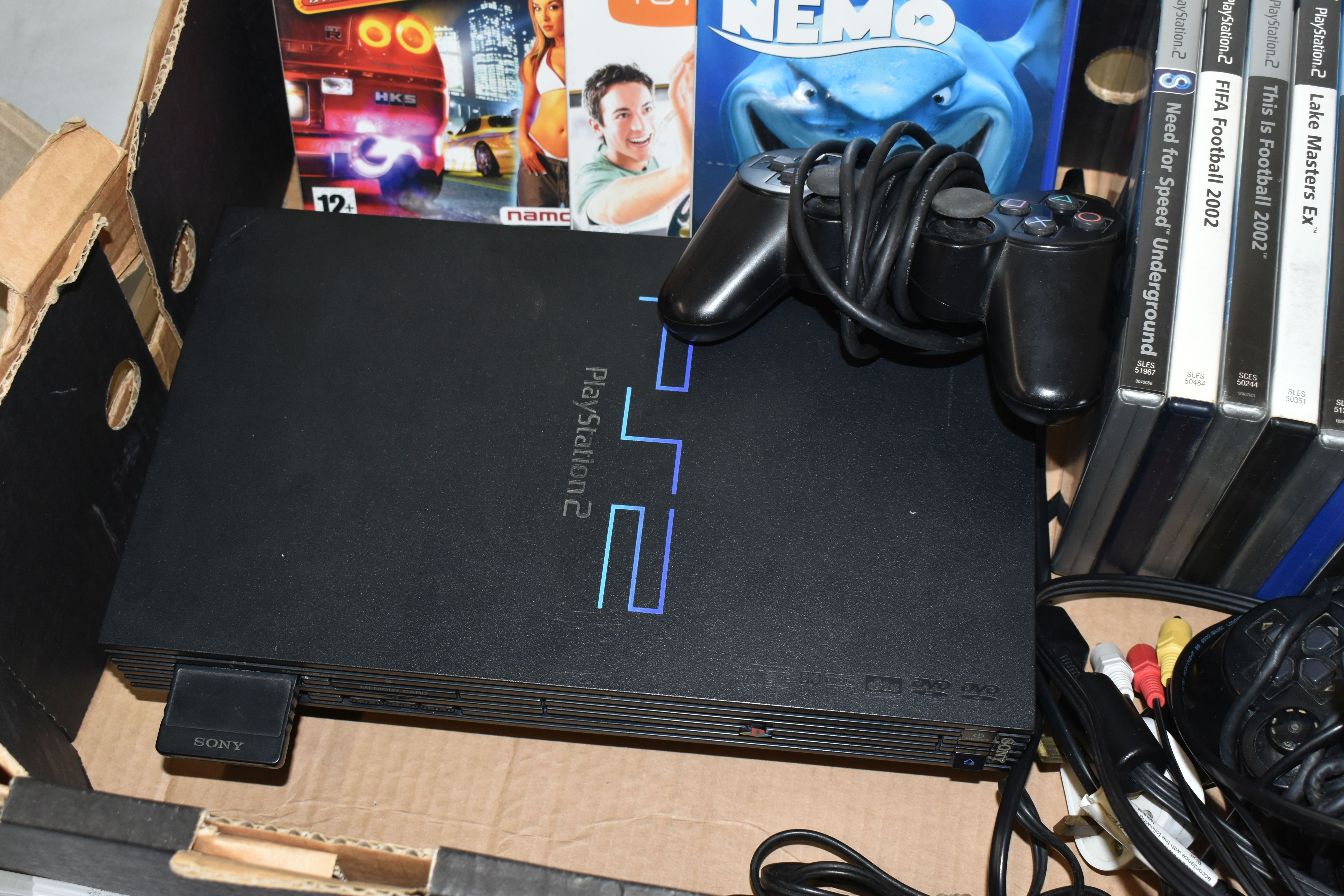 PLAYSTATION 2 CONSOLE AND GAMES, console is in working condition (see photo, television not - Image 2 of 4