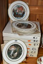 A SET OF SIX BOXED ROYAL WORCESTER 'THE KING ARTHUR PLATES' SERIES, comprising 'Merlin and the