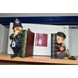 A BOXED PAIR OF ORIGINALITIES BOOK ENDS, the resin book ends depicting a policeman and a thief