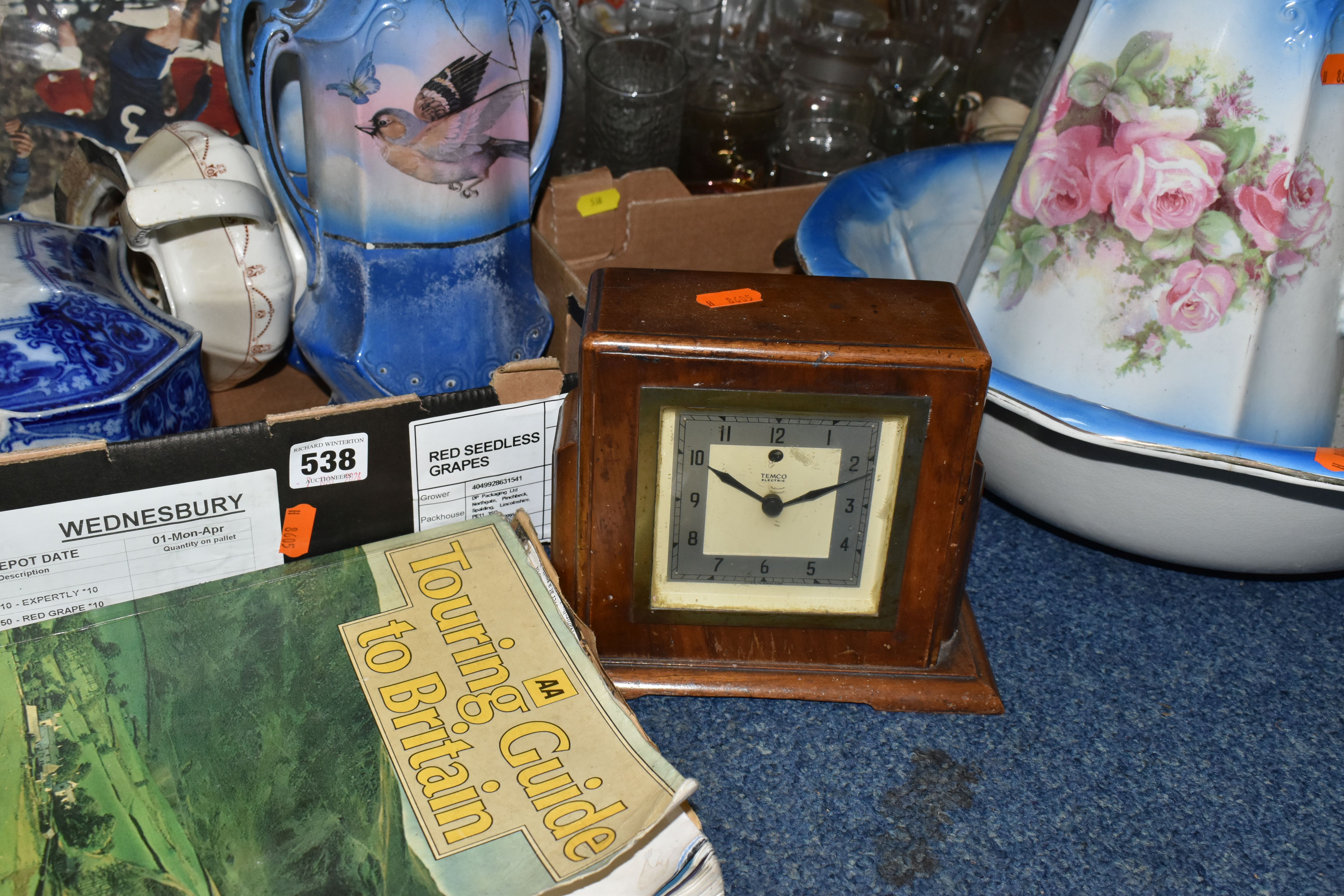 THREE BOXES OF ASSORTED SUNDRY ITEMS ETC, to include a cast metal money box of a black male - Image 6 of 10