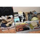 FIVE BOXES OF LADIES' SHOES, HATS AND ACCESSORIES, to include a quantity of shoes and boots, size UK