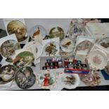 SEVENTY FOUR ROYAL DOULTON, WEDGWOOD, ROYAL WORCESTER AND COALPORT COLLECTORS PLATES, AND THIRTY TWO