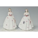 TWO ROYAL DOULTON LIMITED EDITION 'MY TRUE LOVE' FIGURINES, HN4001, for Compton & Woodhouse, with