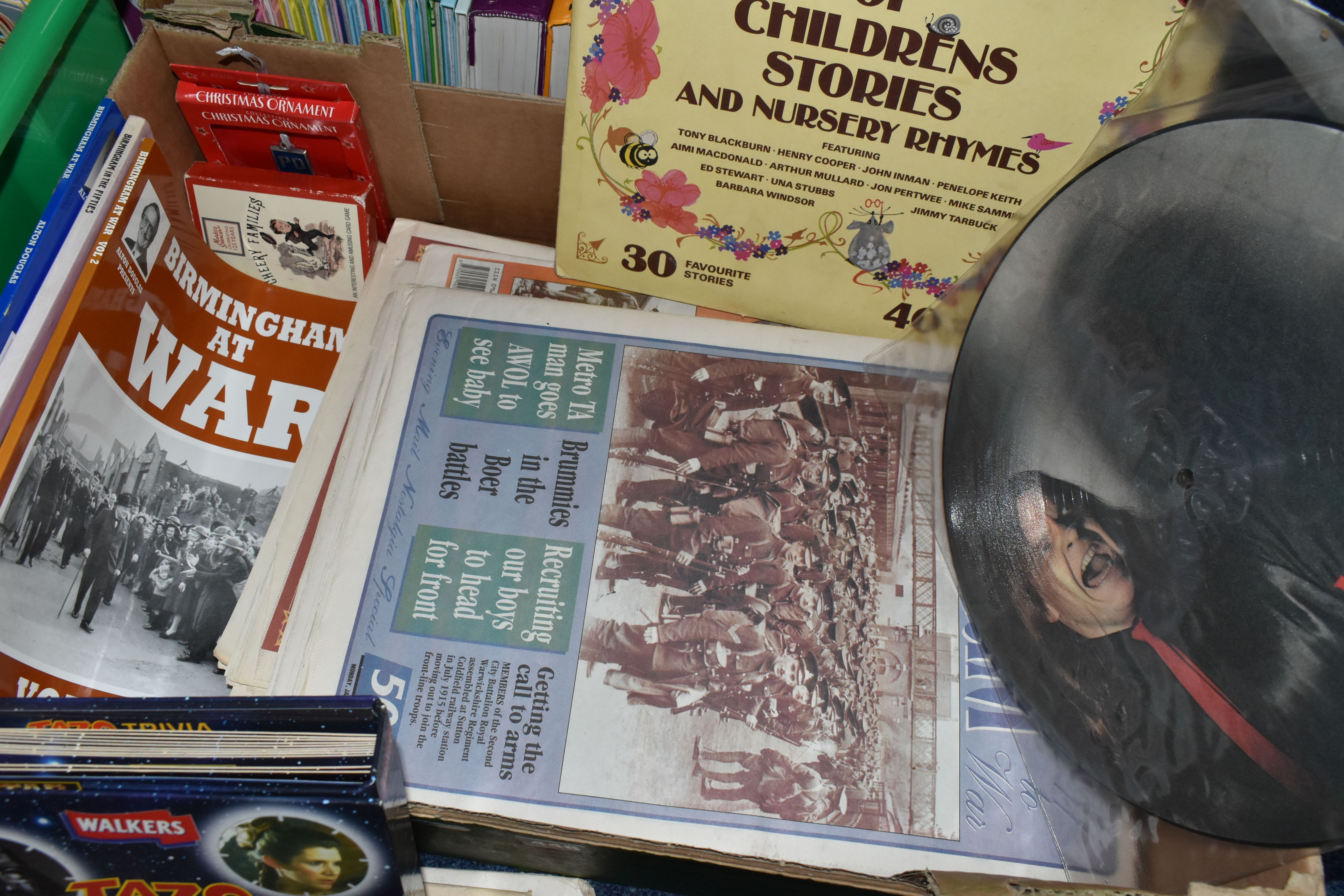 TWO BOXES OF BOOKS, EPHEMERA AND COLLECTABLES, to include a Meat Loaf 'If You Really Want To' - Image 8 of 9