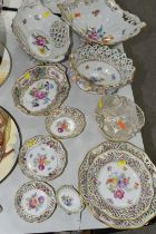 ASSORTED CONTINENTAL DECORATIVE PORCELAIN, including gilded Dresden and Royal Lucerne porcelain in