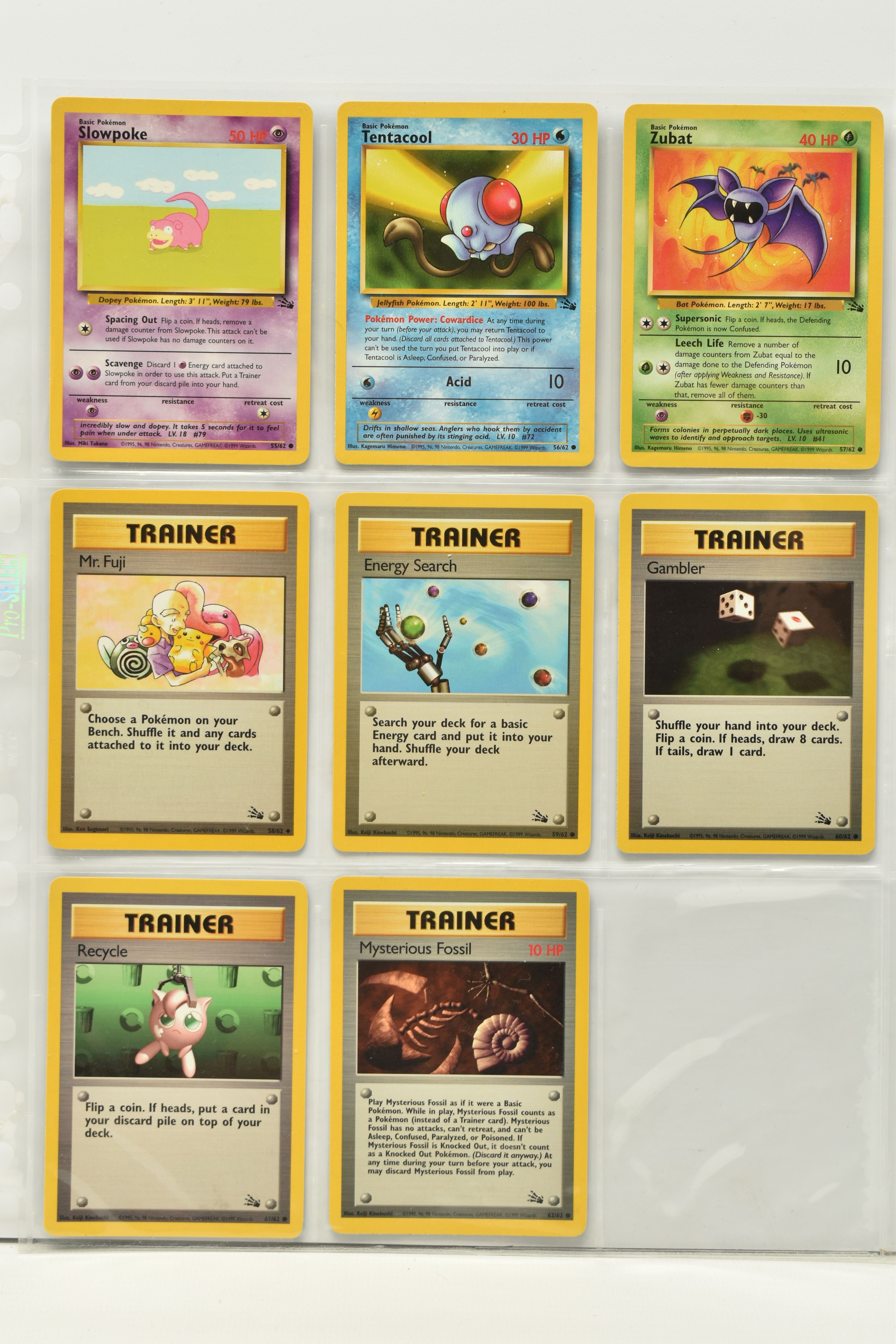 POKEMON COMPLETE FOSSIL SET, all 62 cards are present, no first editions are included, condition - Image 7 of 8