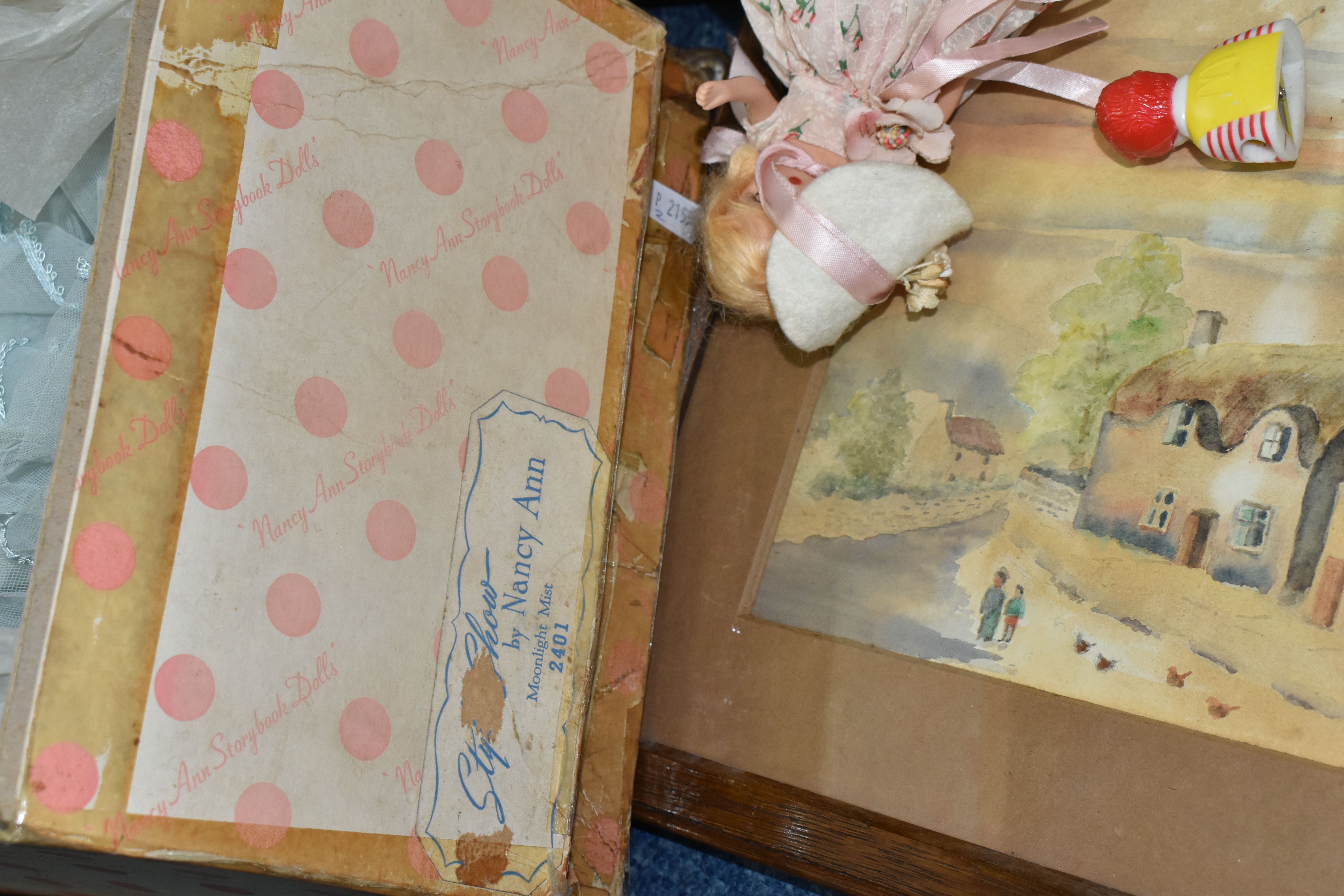 TWO BOXES AND LOOSE DOLLS, BOOKS AND SUNDRY ITEMS, to include a boxed mid twentieth century Nancy - Image 9 of 9