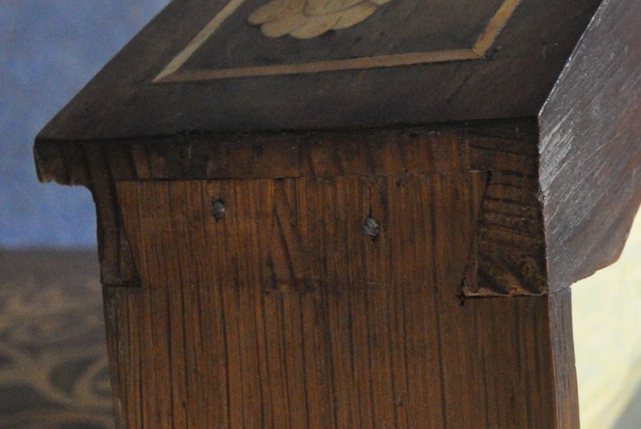 A 19TH CENTURY DUTCH MAHOGANY AND MARQUETRY INLAID DEMI-LUNE MARBLE TOP COMMODE, featuring - Image 5 of 13