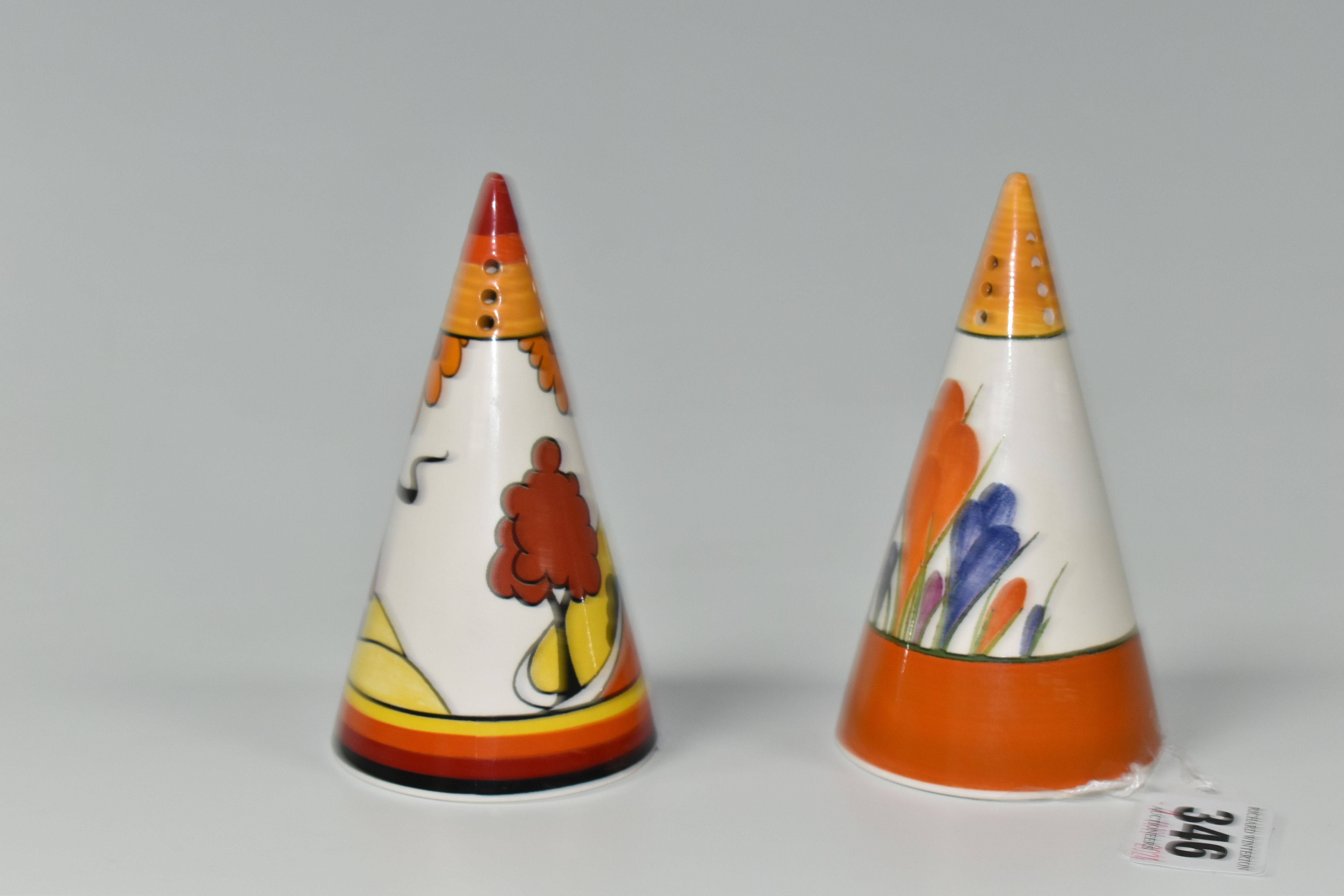 TWO LIMITED EDITION BRADEX 'CLARICE CLIFF' CENTENARY 1899-1999 CONICAL SUGAR SIFTERS, comprising - Image 2 of 5