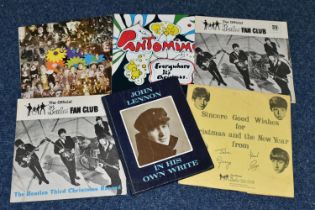 THE BEATLES OFFICIAL FAN CLUB CHRISTMAS RECORDS, a copy of the first one from 1963, two copies of