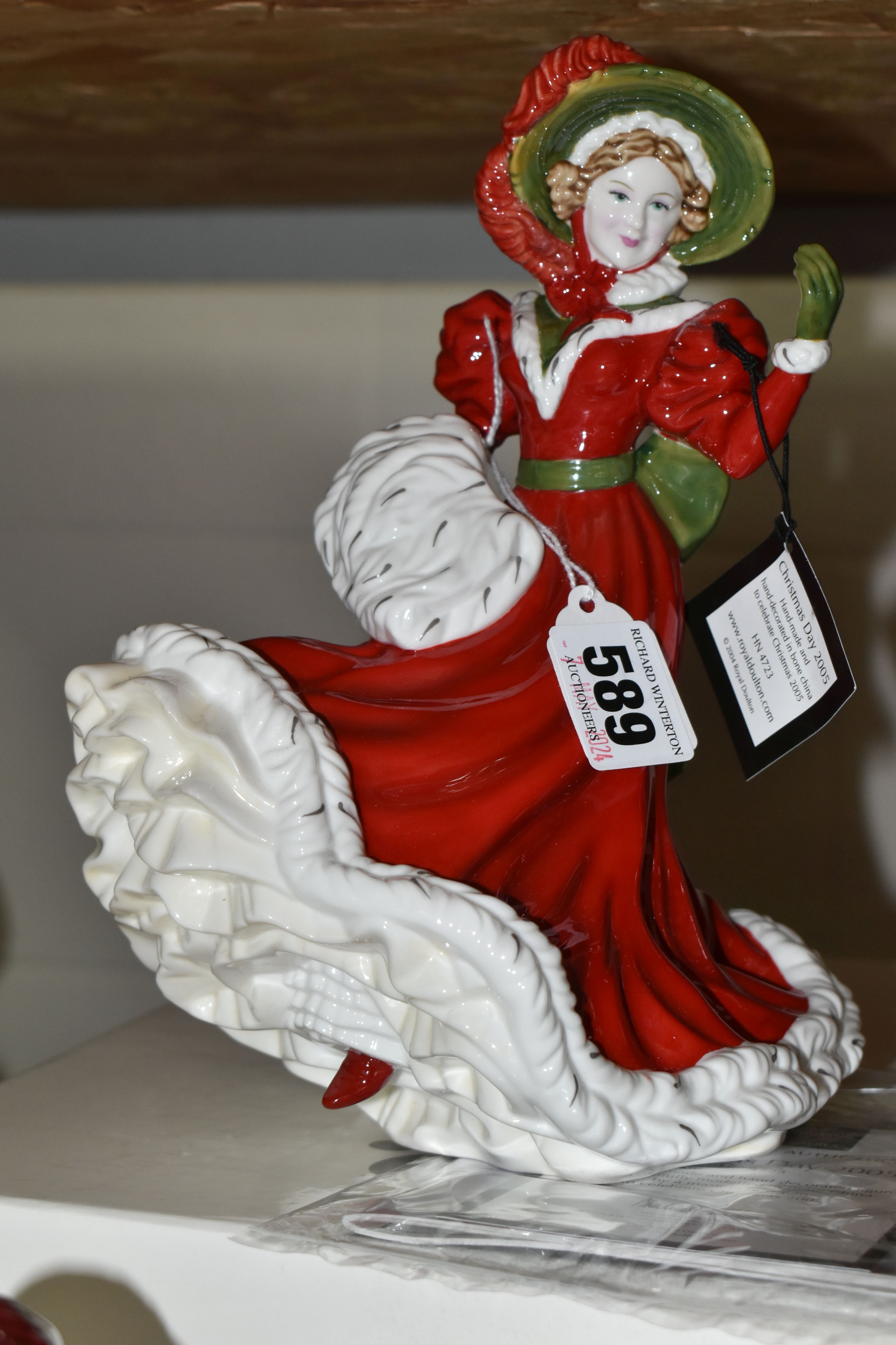 FOUR ROYAL DOULTON CHRISTMAS DAY FIGURINES, comprising 2005 HN4723 with certificate and box, 2006 - Image 4 of 5