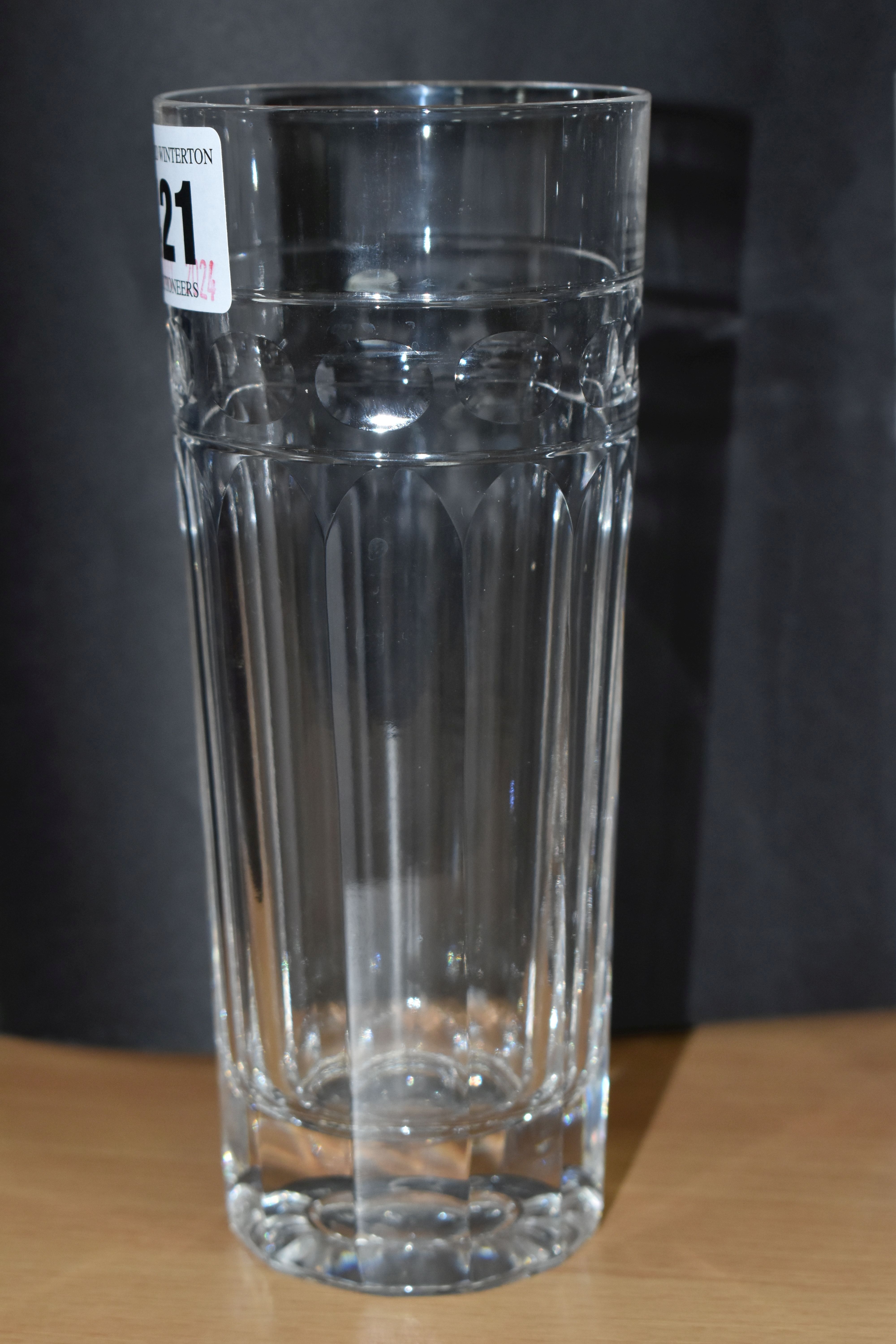 A SET OF SIX CUMBRIA CRYSTAL 'HELVELLYN' PATTERN LARGE HIGHBALL TUMBLERS, comprising a set of six - Image 6 of 7
