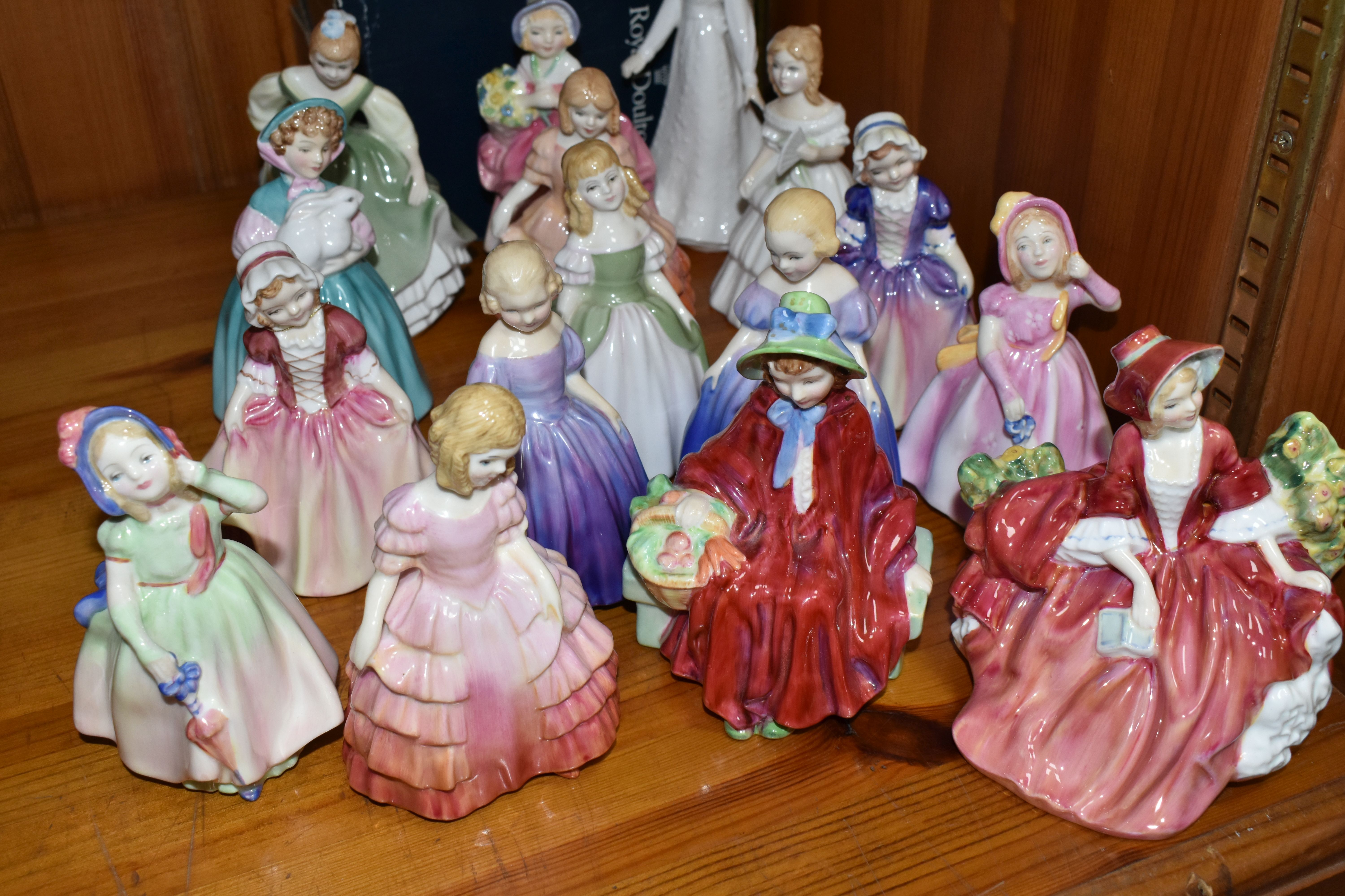 A GROUP OF SEVENTEEN ROYAL DOULTON SMALL LADIES, comprising Sentiments -Happy Anniversary HN4068 ( - Image 4 of 7