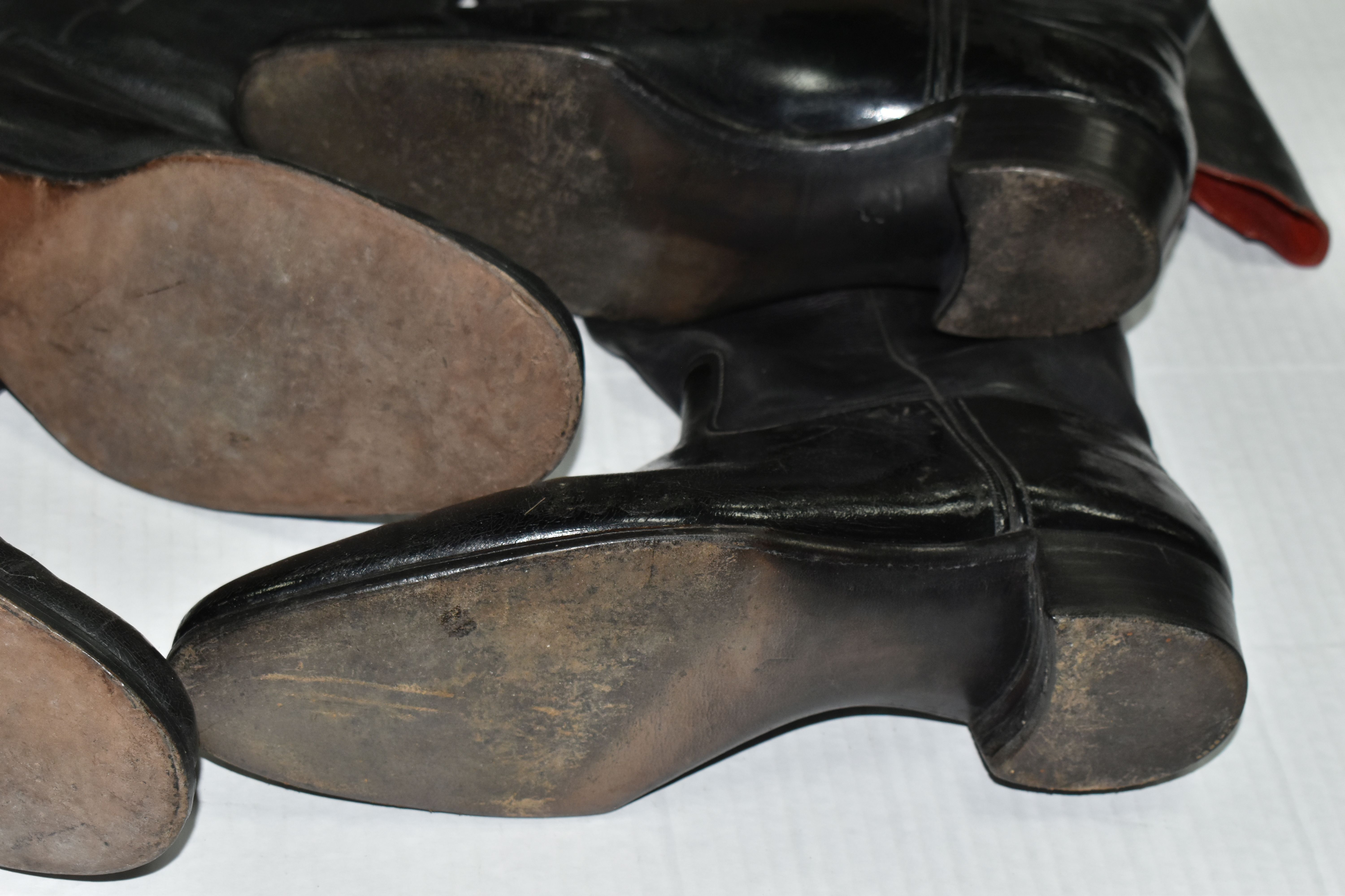 TWO PAIRS OF VINTAGE KEMBER & CO AND PEAL & CO LEATHER CAVALRY BOOTS, APPROXIMATE UK SIZE 7, one - Image 5 of 6
