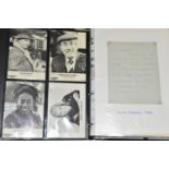 PHOTOGRAPH / AUTOGRAPH ALBUM, One Album containing 213 photographs, photocards, letters and