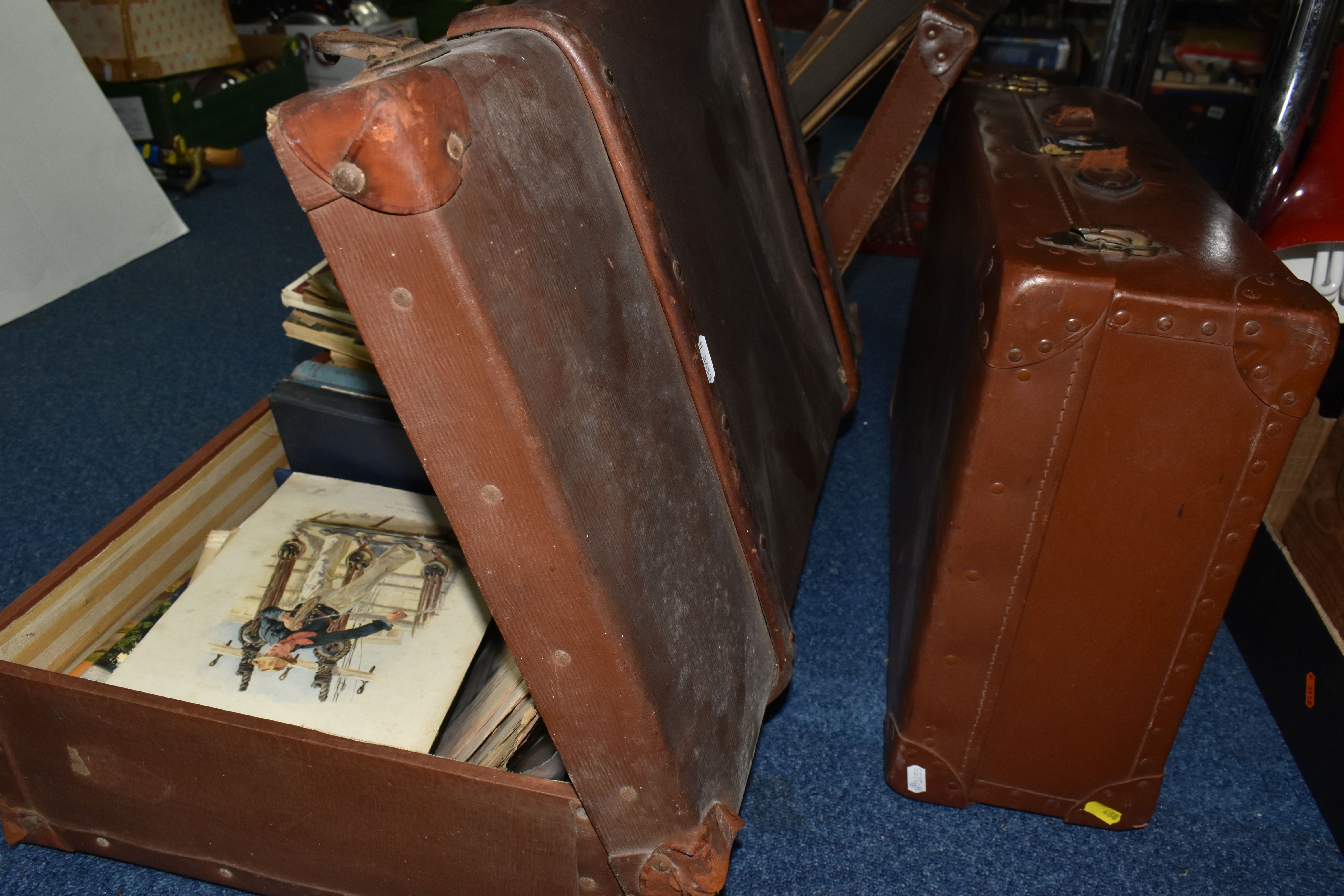 THREE OLD CASES CONTAINING A COLLECTION OF MAGAZINES, LETTERS, POSTCARDS, FIVE 1950'S ORDNANCE - Image 8 of 9