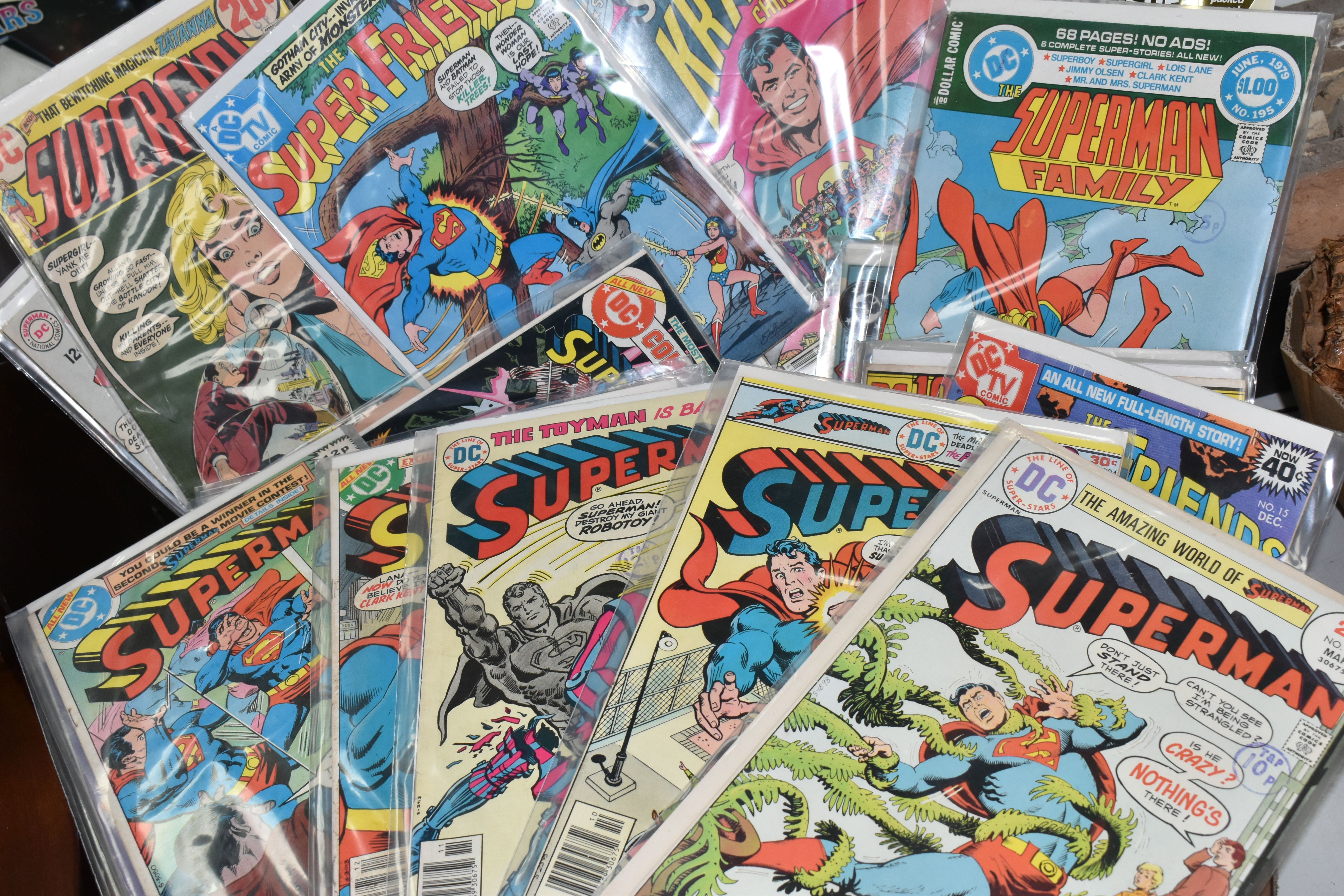 A BOX OF COMICS, almost entirely Superman or Superman related, most comics have cents covers, - Image 2 of 4