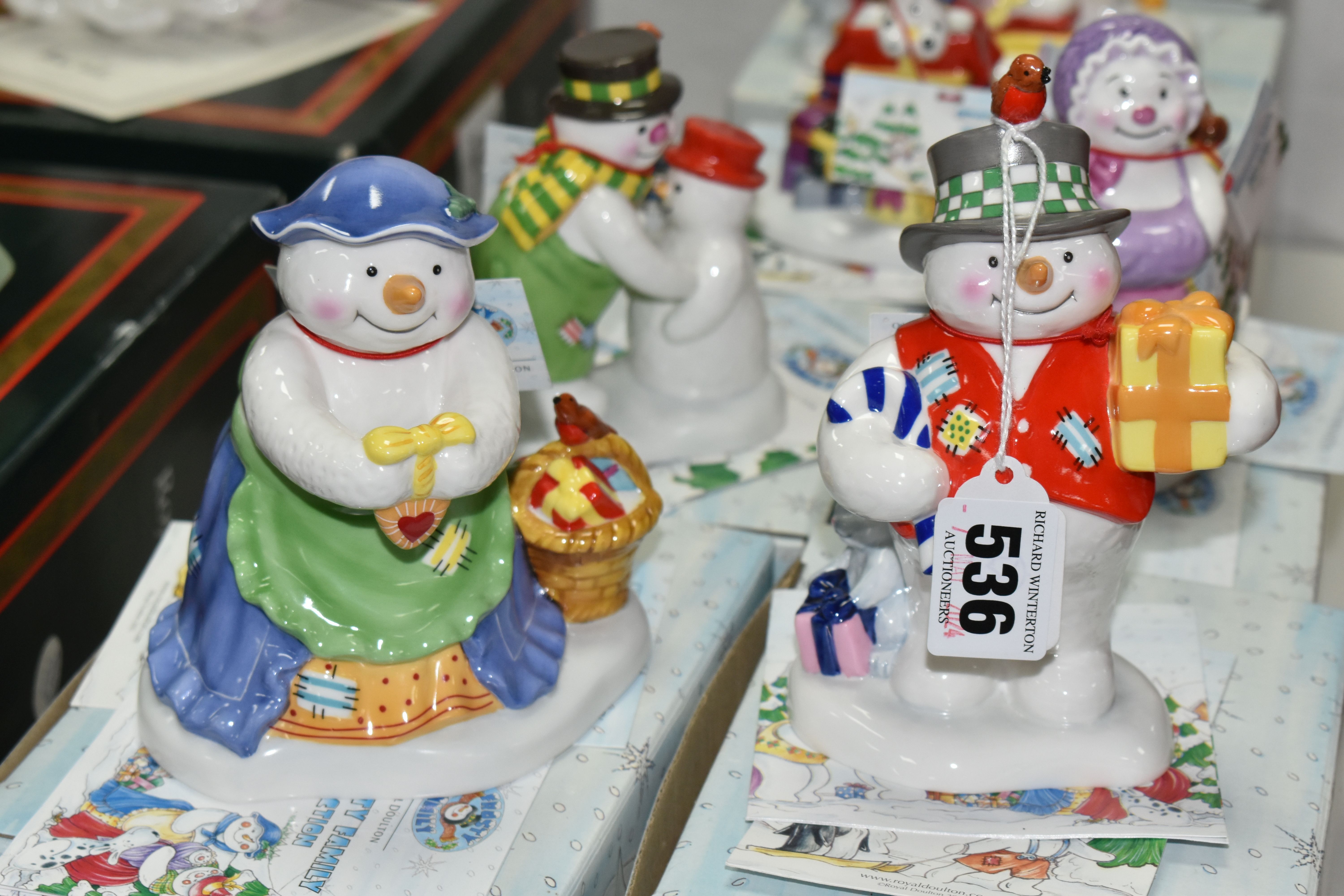 SEVEN BOXED ROYAL DOULTON FROSTY FAMILY CHRISTMAS ORNAMENTS, comprising 'Mr Frosty's Special - Image 2 of 6