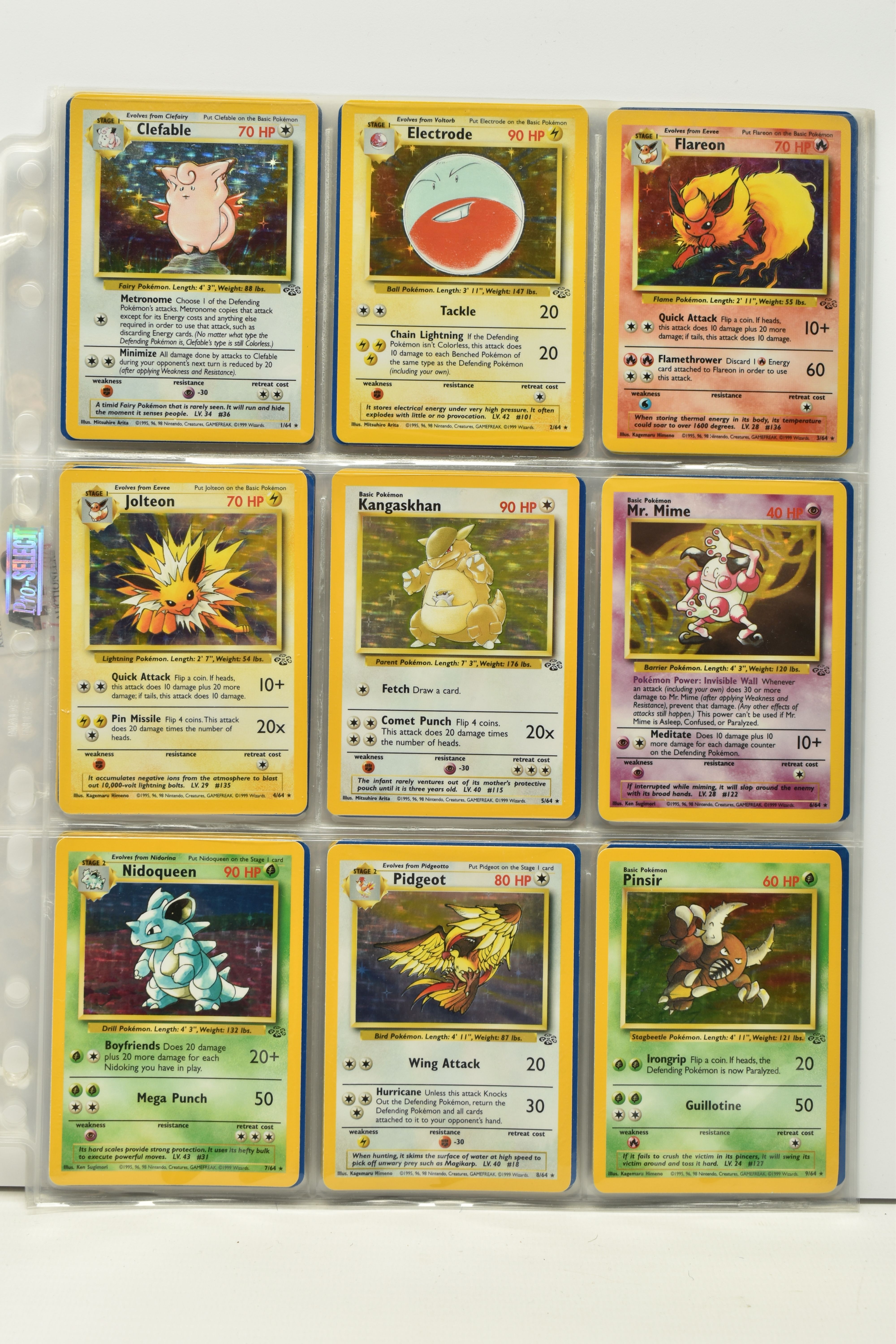 POKEMON COMPLETE JUNGLE SET, all 64 cards are present, no first editions are included, condition