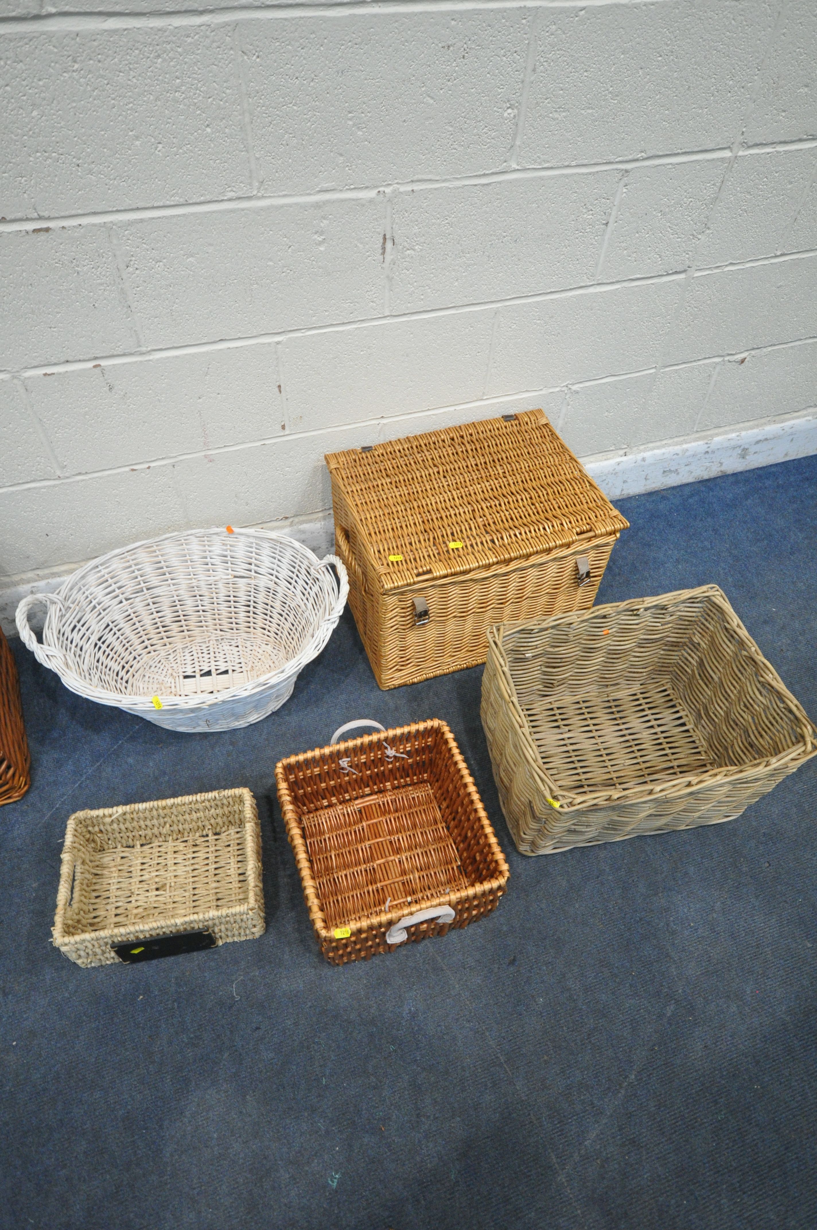 SEVEN WICKER BASKETS, of various shapes, sizes, colours, etc (7) - Image 3 of 3