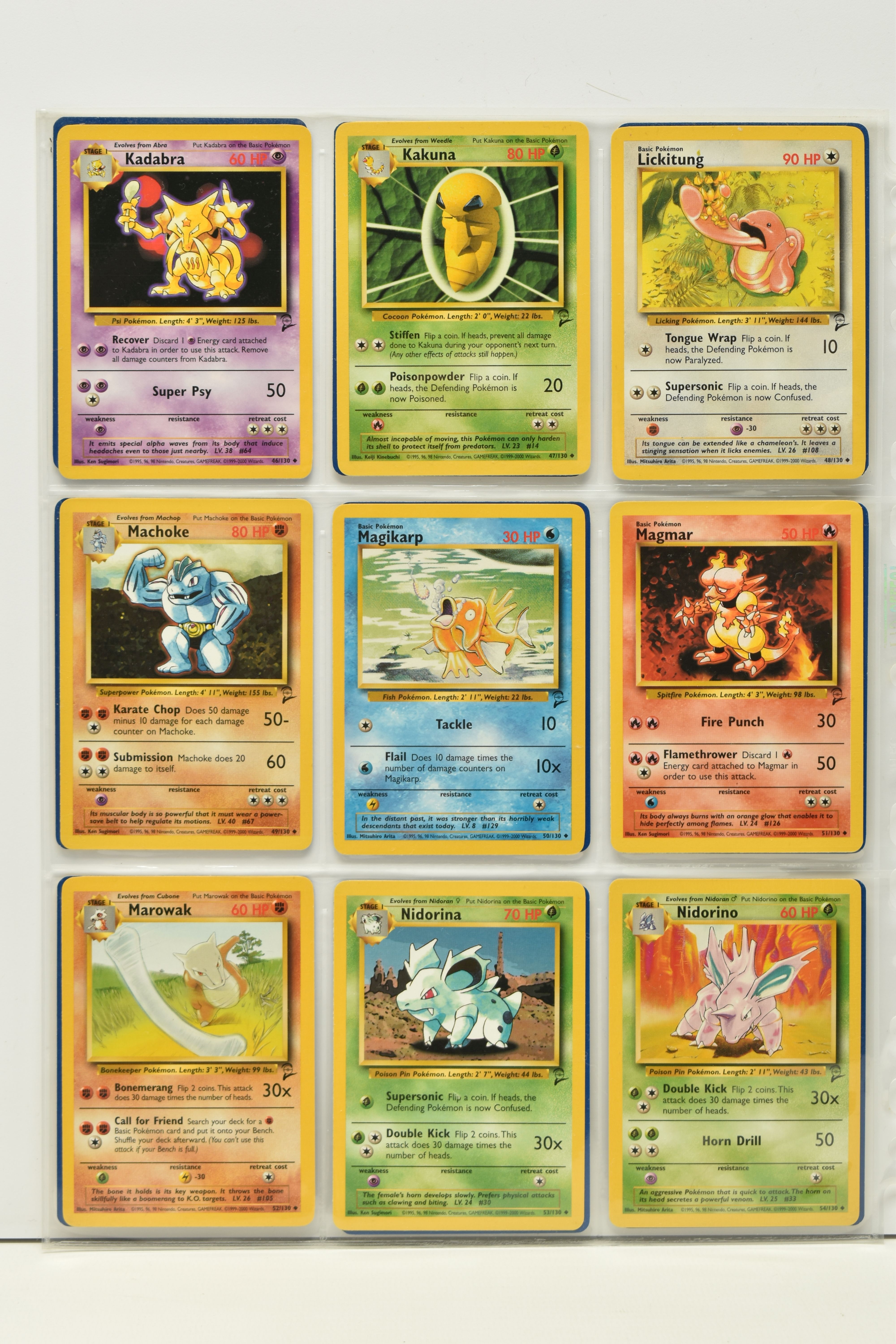 POKEMON COMPLETE BASE SET 2, all 130 cards are present, condition ranges from lightly played to - Image 6 of 15