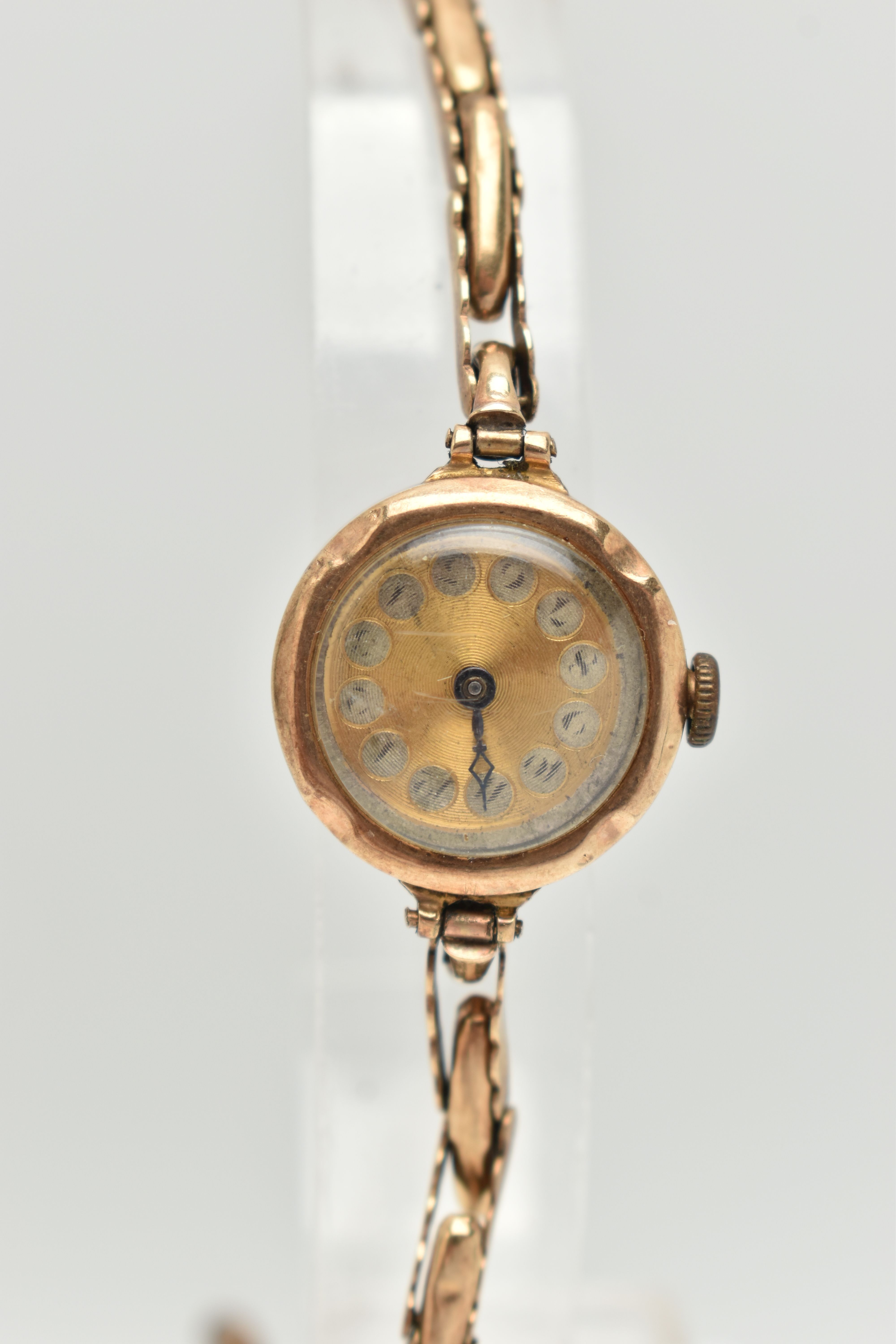 TWO LADIES 9CT GOLD WRISTWATCHES, the first a manual wind watch, worn two tone dial, polished - Image 6 of 7