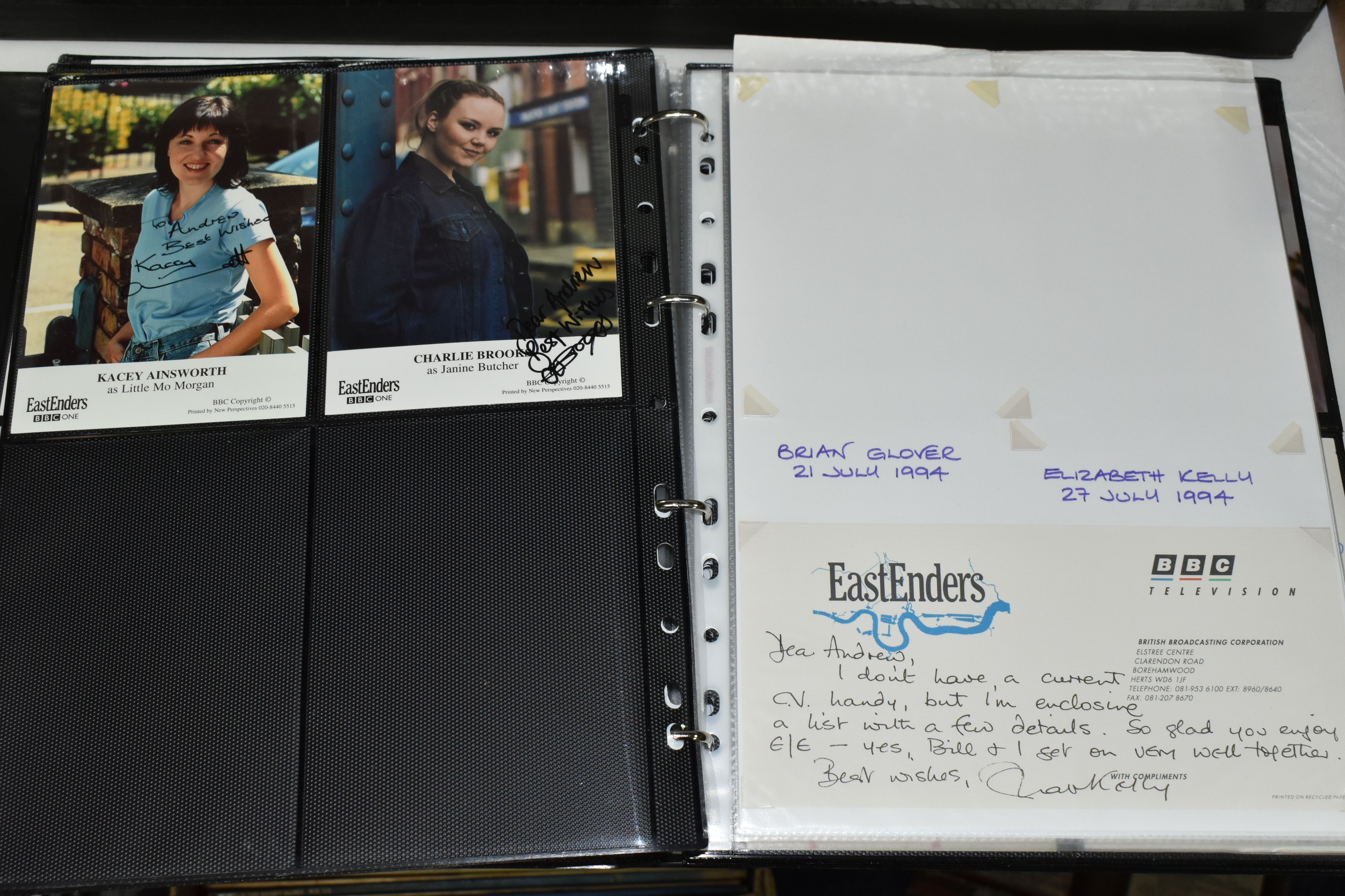 PHOTOGRAPH / AUTOGRAPH ALBUM, One Album containing 213 photographs, photocards, letters and - Image 8 of 15