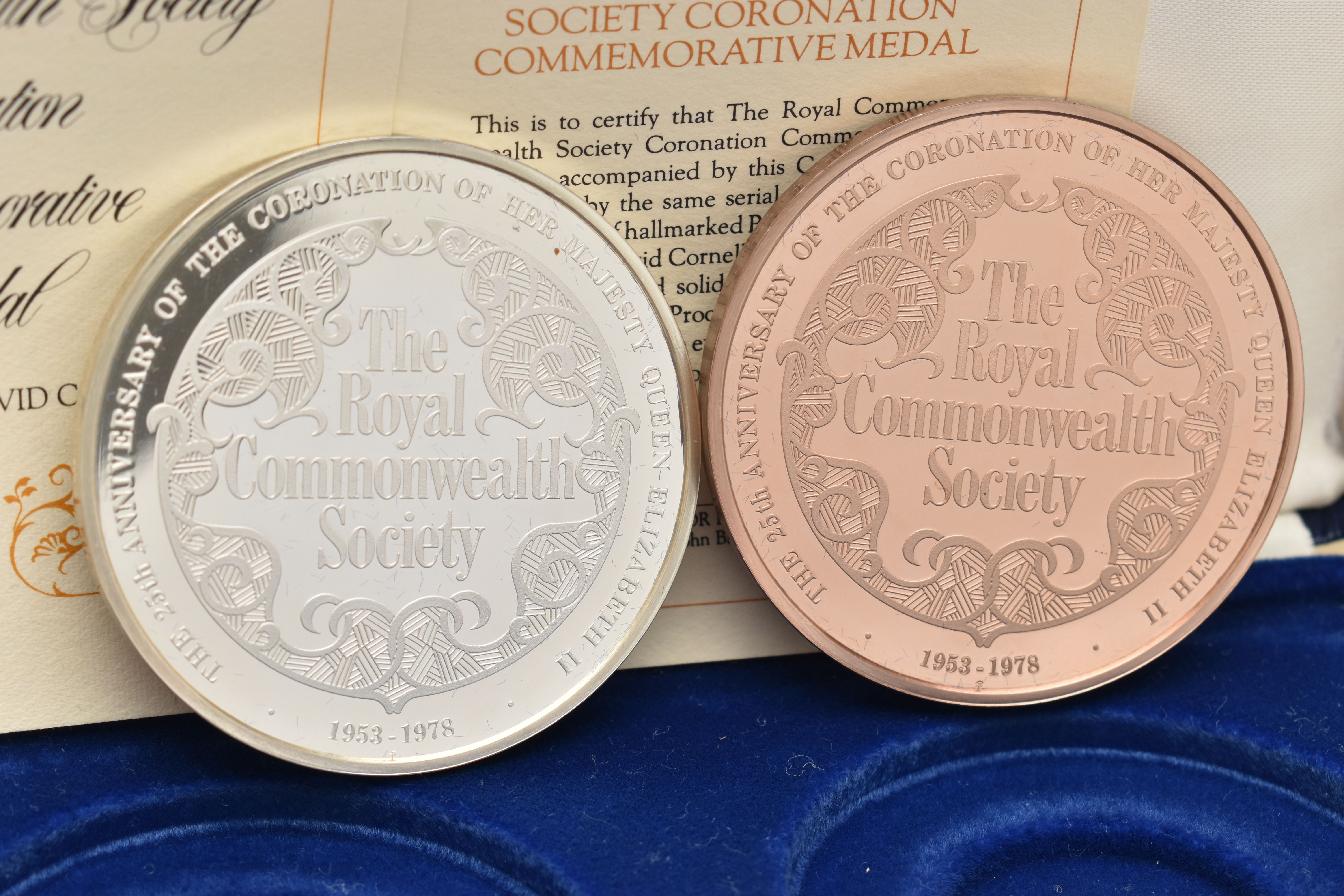 A 1973 BRITISH VIRGIN ISLANDS PROOF SET OF TWO CORONATION MEDALS, to include a Sterling Silver 128.5 - Image 3 of 5