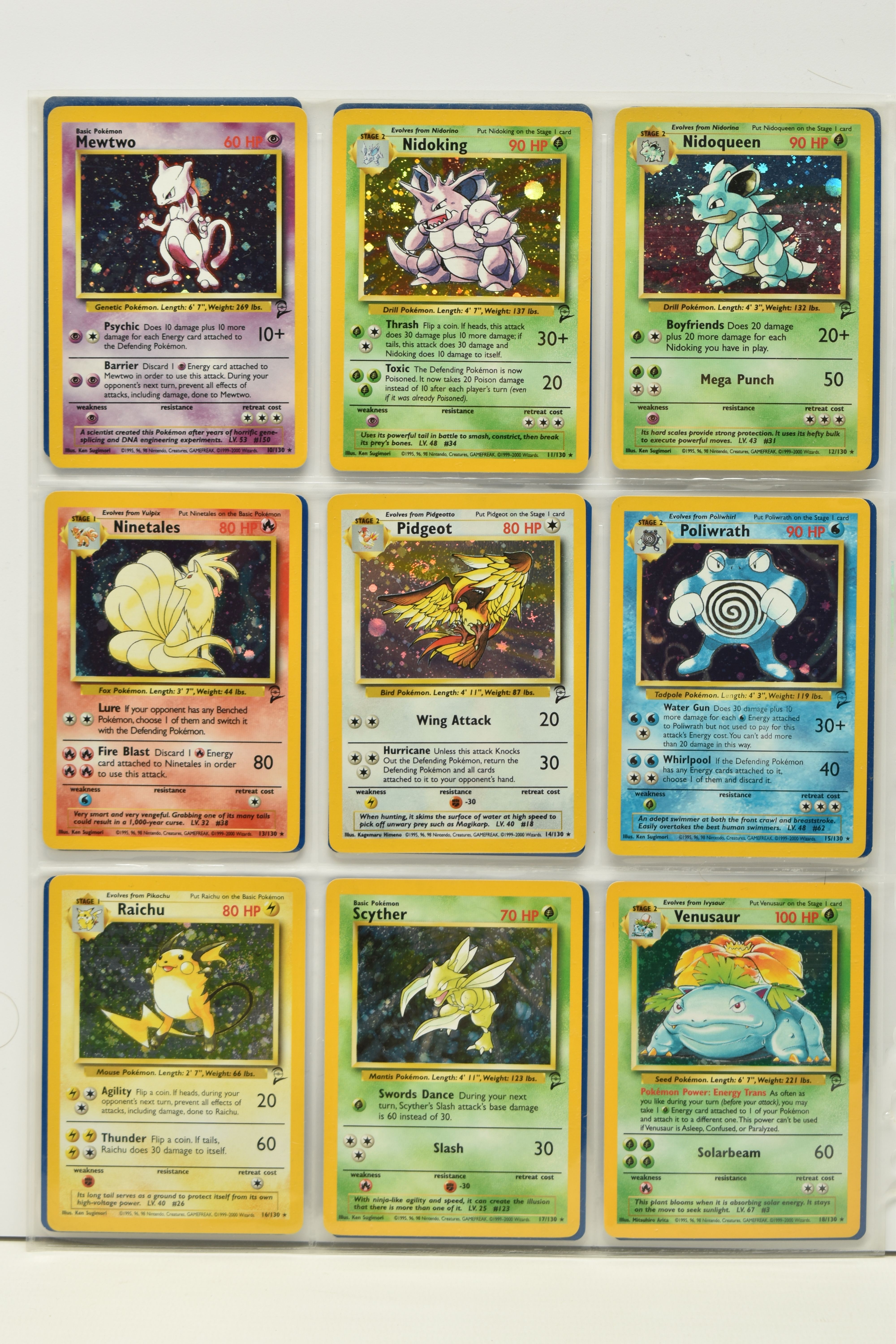 POKEMON COMPLETE BASE SET 2, all 130 cards are present, condition ranges from lightly played to - Image 2 of 15