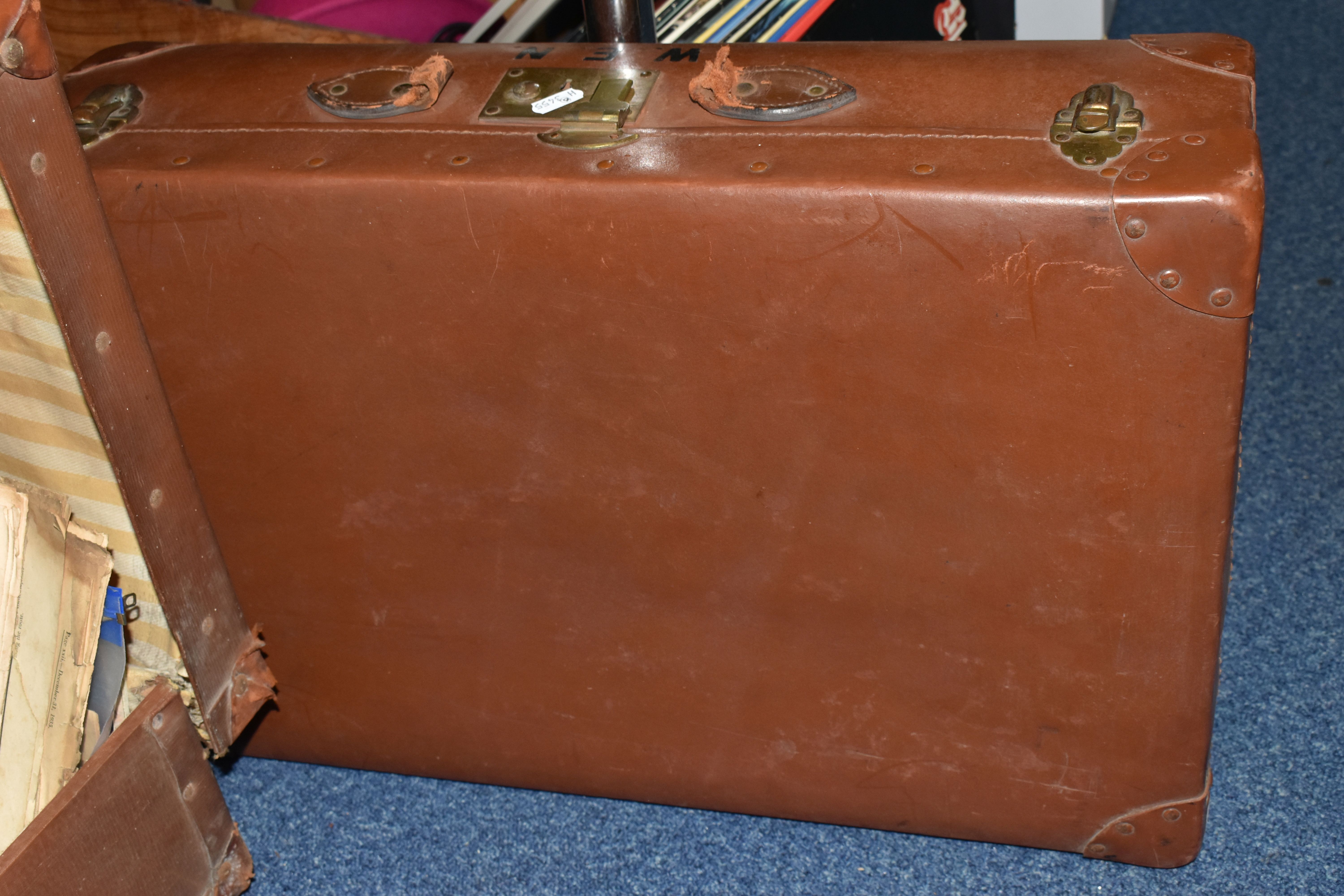 THREE OLD CASES CONTAINING A COLLECTION OF MAGAZINES, LETTERS, POSTCARDS, FIVE 1950'S ORDNANCE - Image 9 of 9