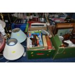 FOUR BOXES INCLUDING A VARIETY OF BOOKS OF ASSORTED GENRES AND MISCELLANEOUS ITEMS ETC, Carnival