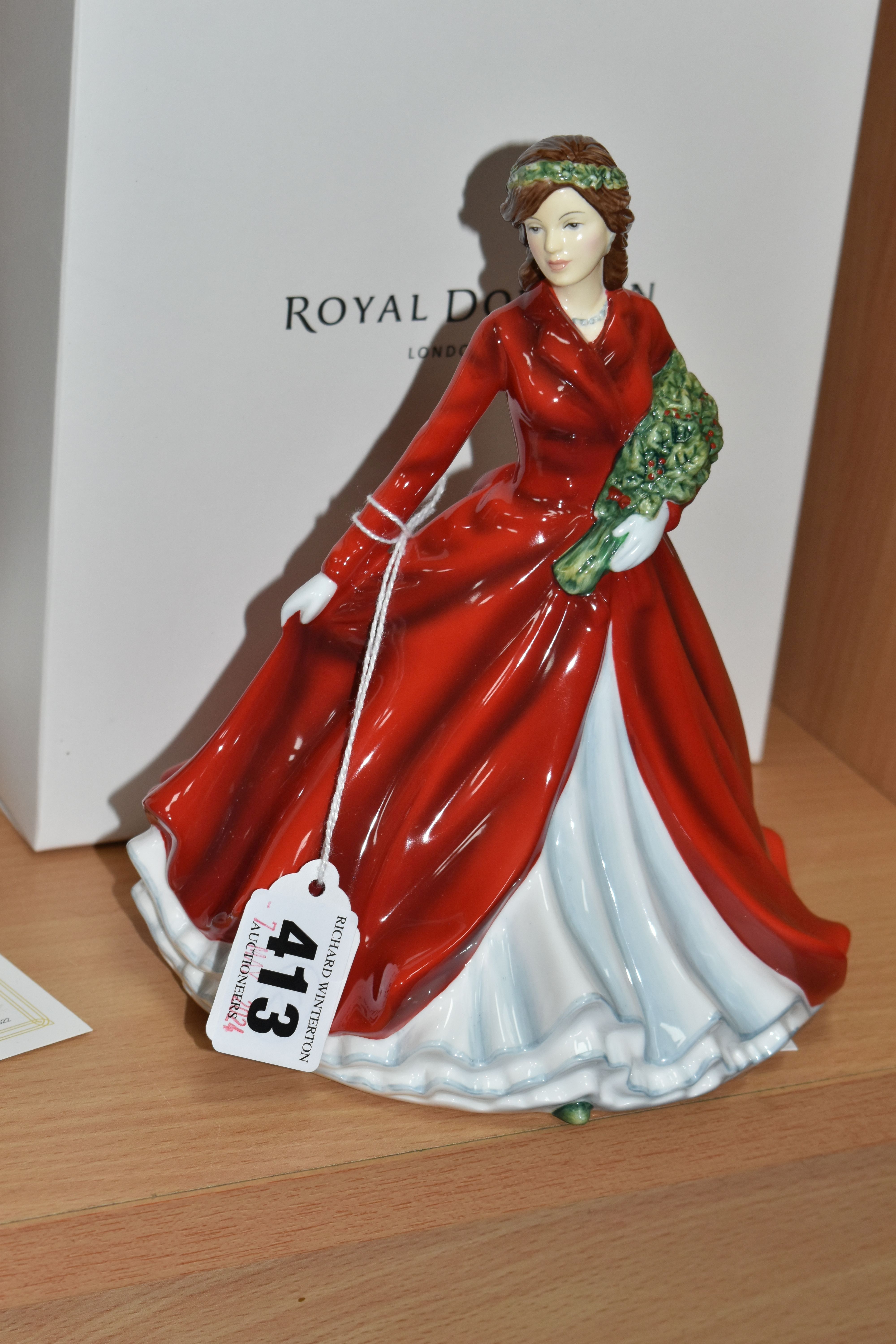 FIVE ROYAL DOULTON FIGURINES, for Compton & Woodhouse, comprising a boxed A Winter's Morn (Red) - Image 2 of 7