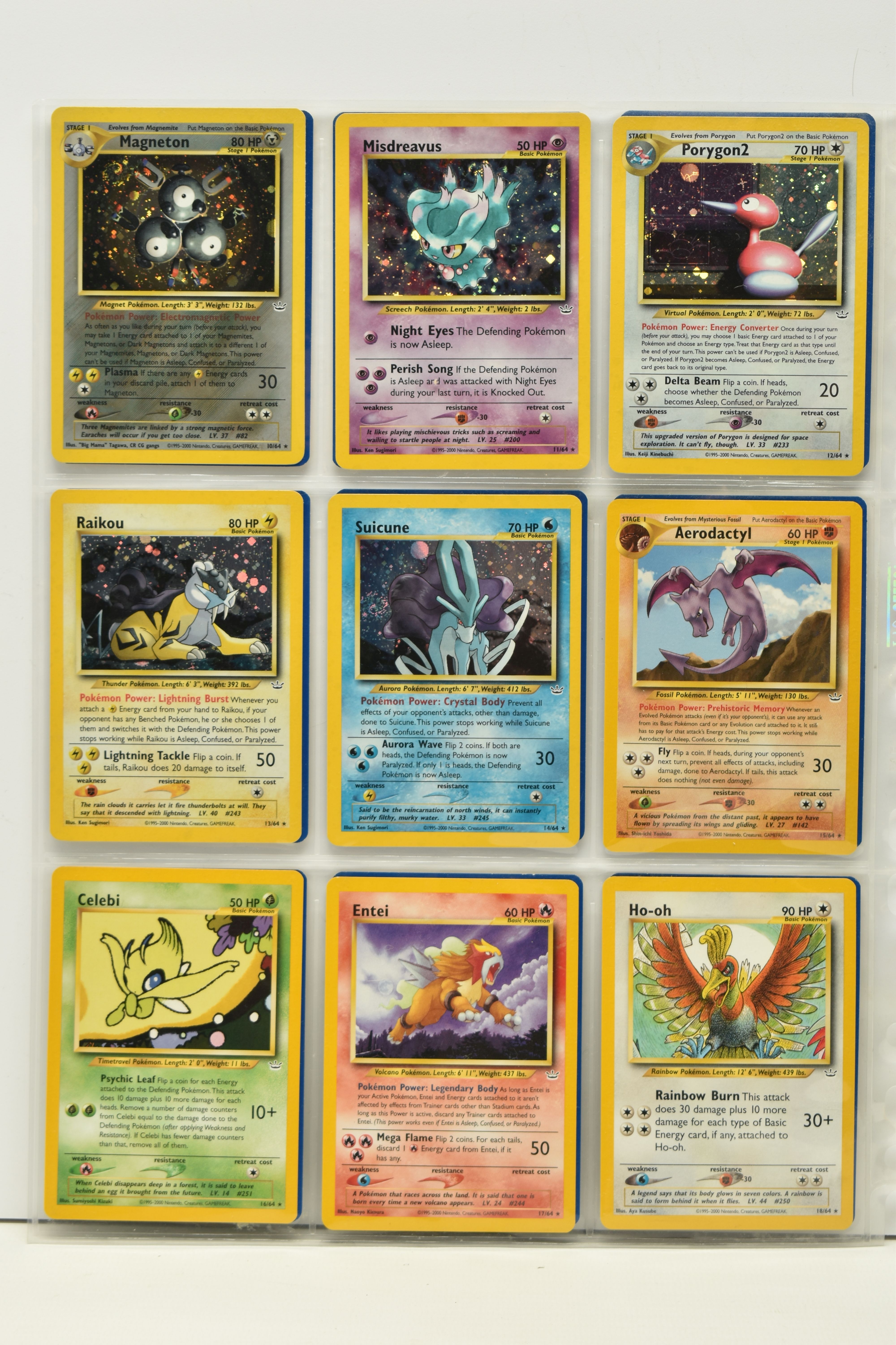 POKEMON COMPLETE NEO REVELATION SET, all 66 cards are present, including the secret rare Shining - Image 2 of 8