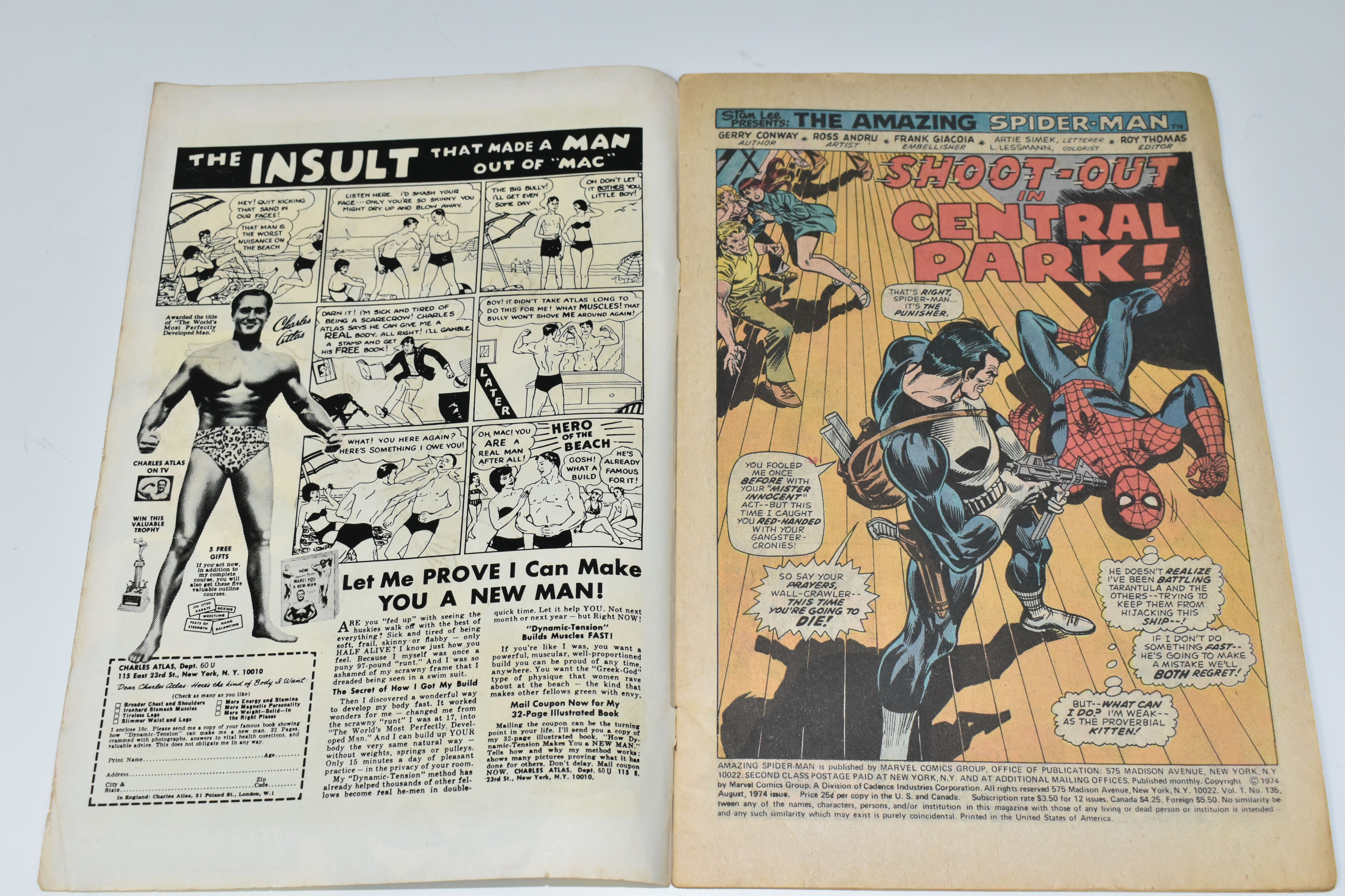 AMAZING SPIDER-MAN No. 135, second appearance of The Punisher, front cover has some minor creases, - Image 3 of 6