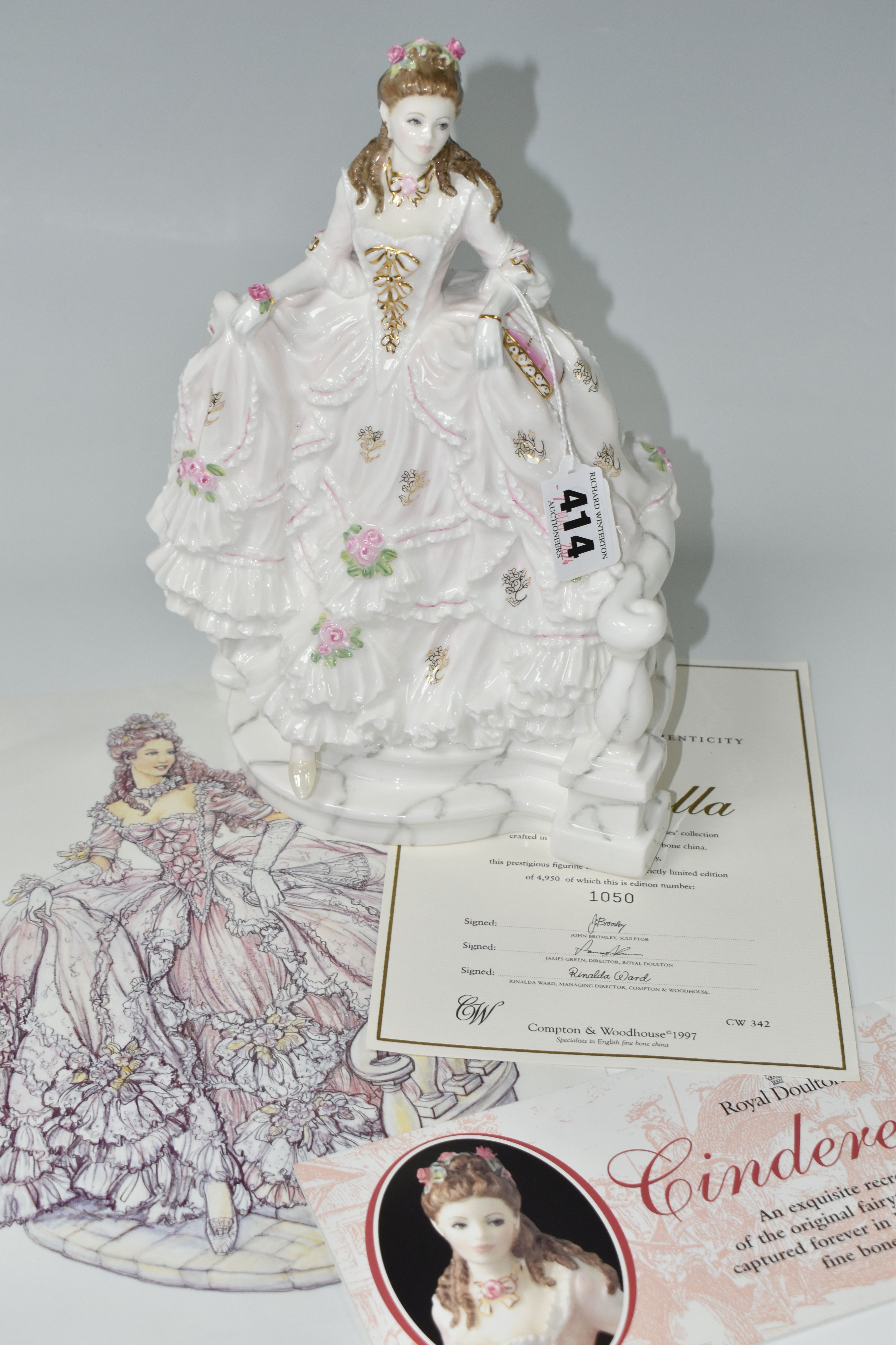 A ROYAL DOULTON LIMITED EDITION 'CINDERELLA' FIGURINE, HN3991, from the 'Fairytale Princesses'